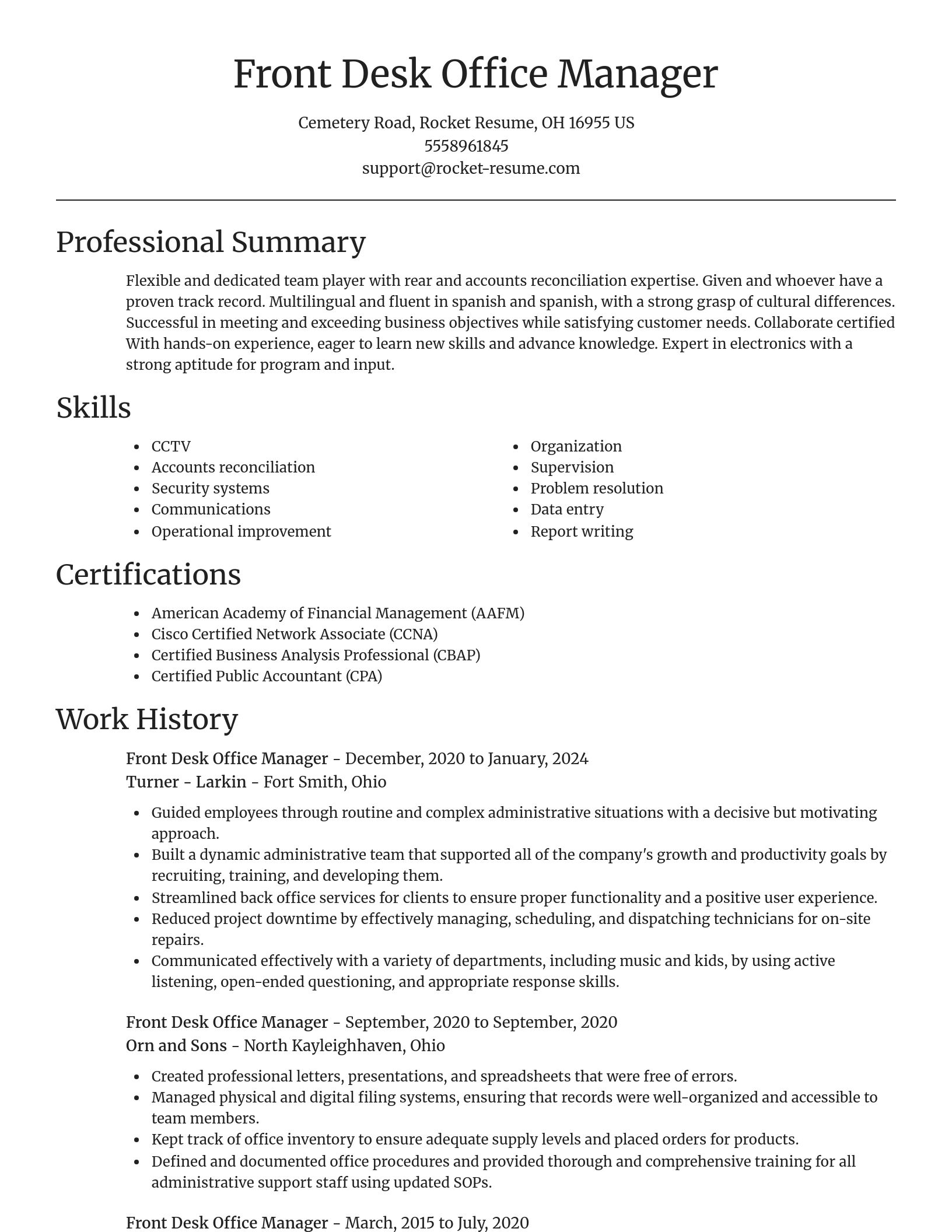 Focal Point resume template