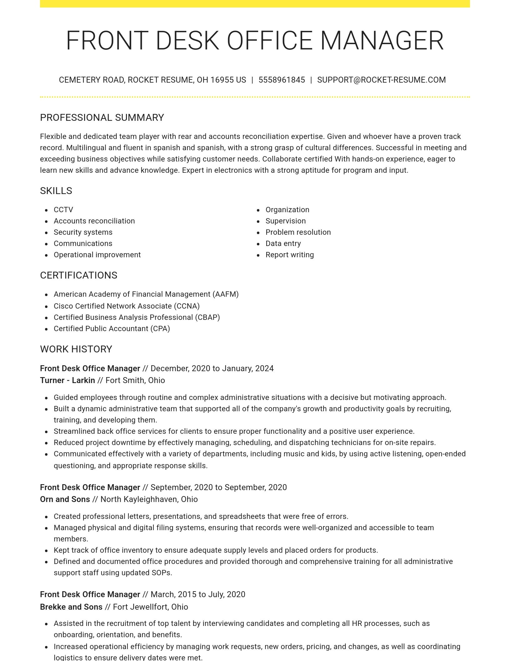 Grand resume template