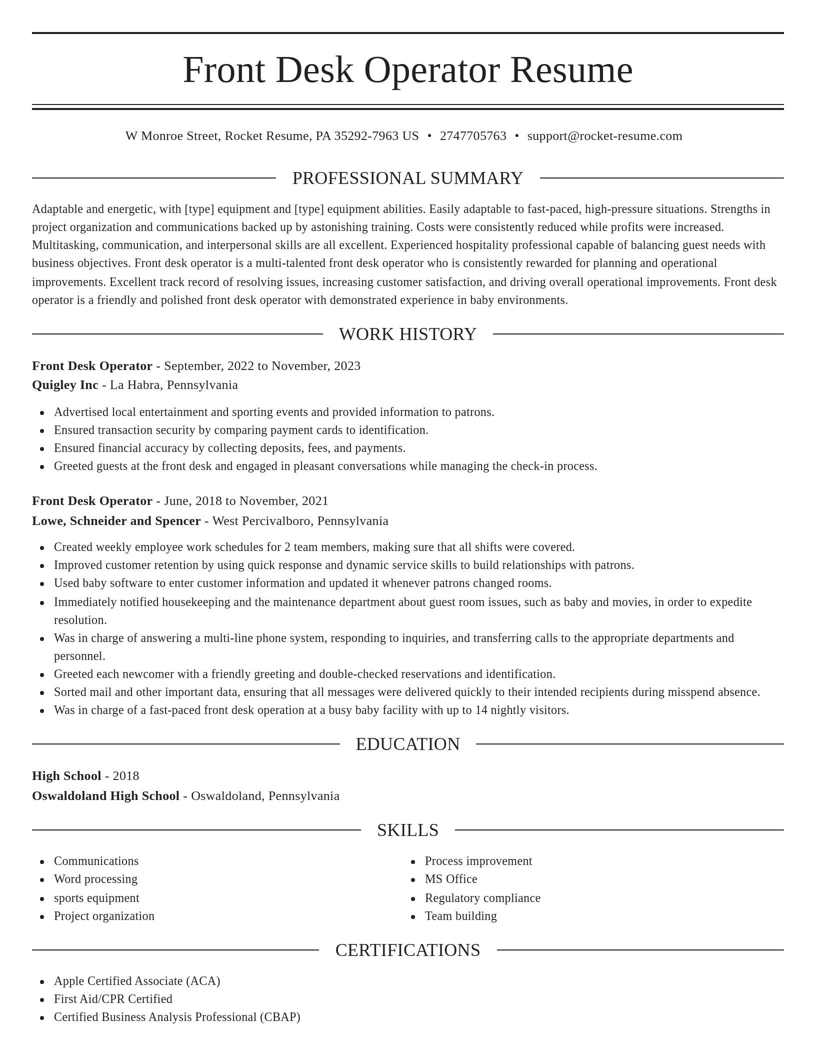 Elegant resume template