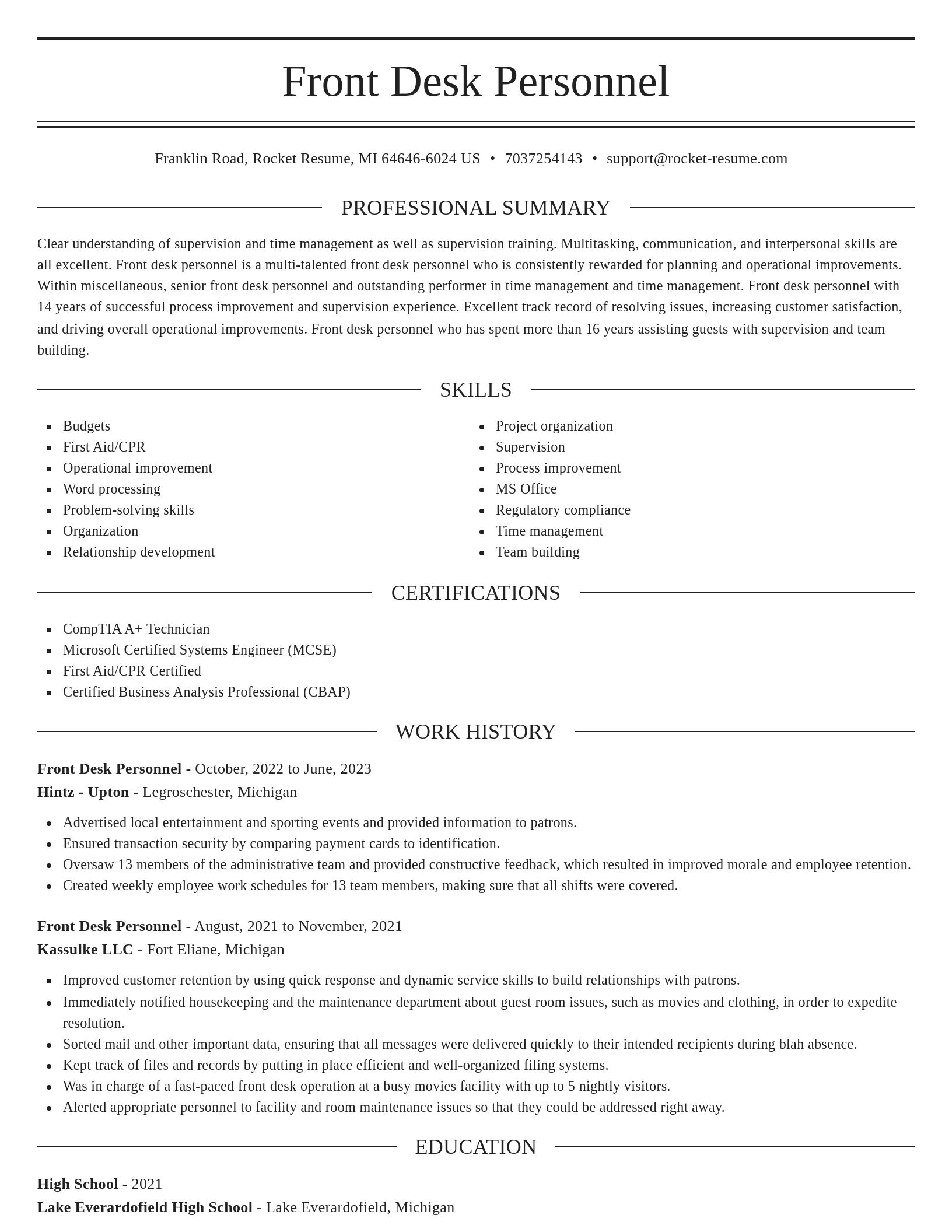 Elegant resume template