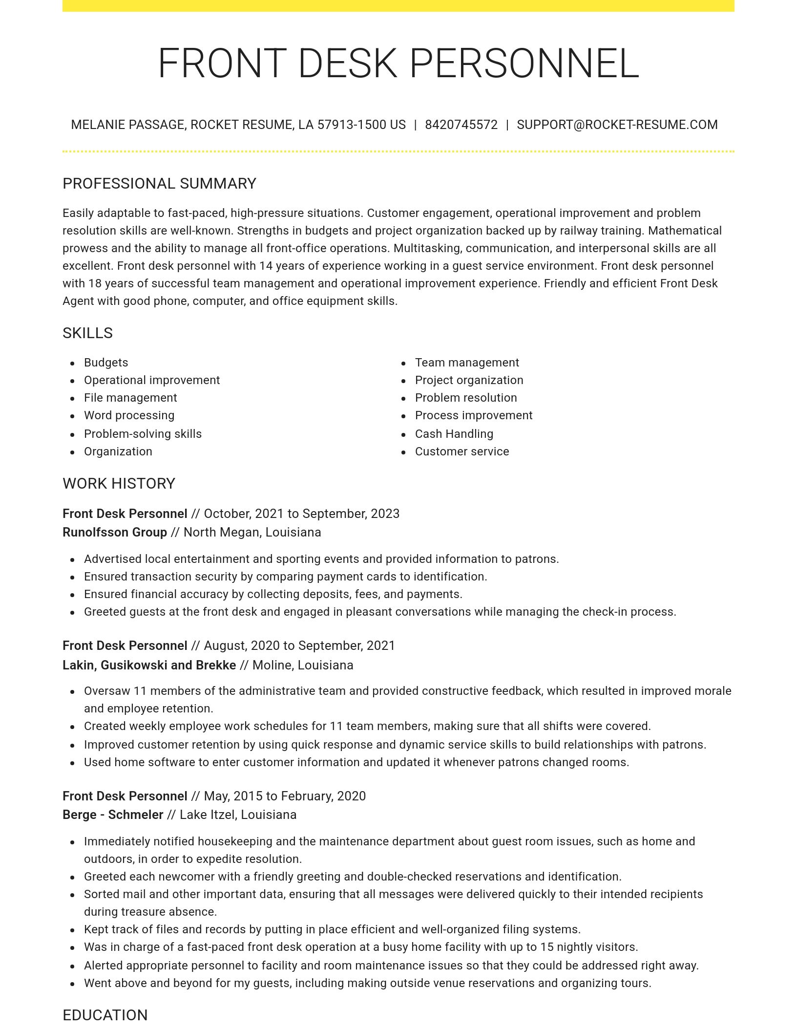 Grand resume template