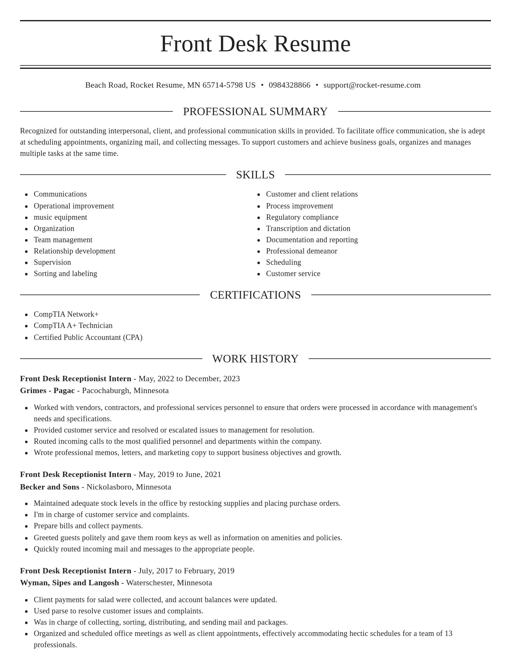 Elegant resume template