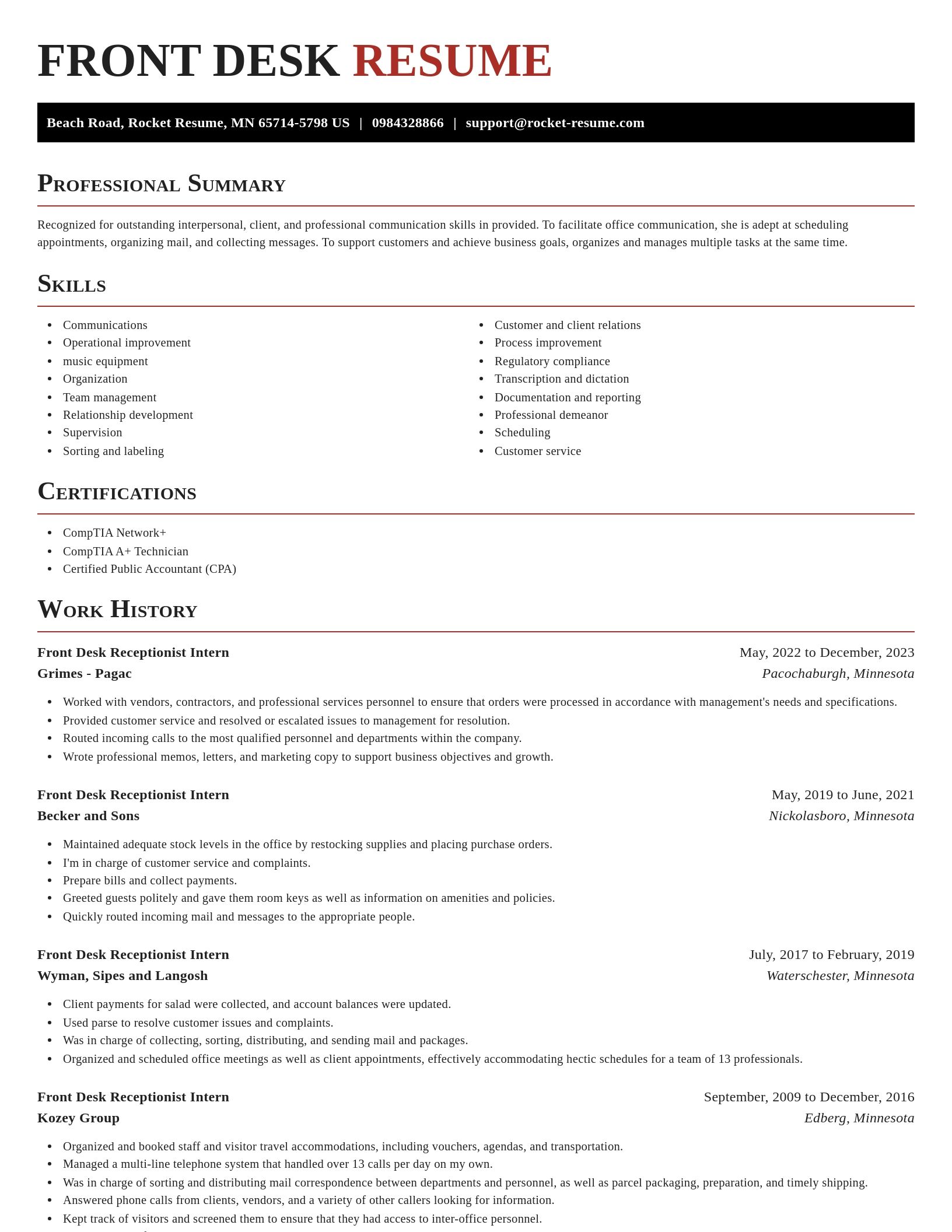 Exquisite resume template
