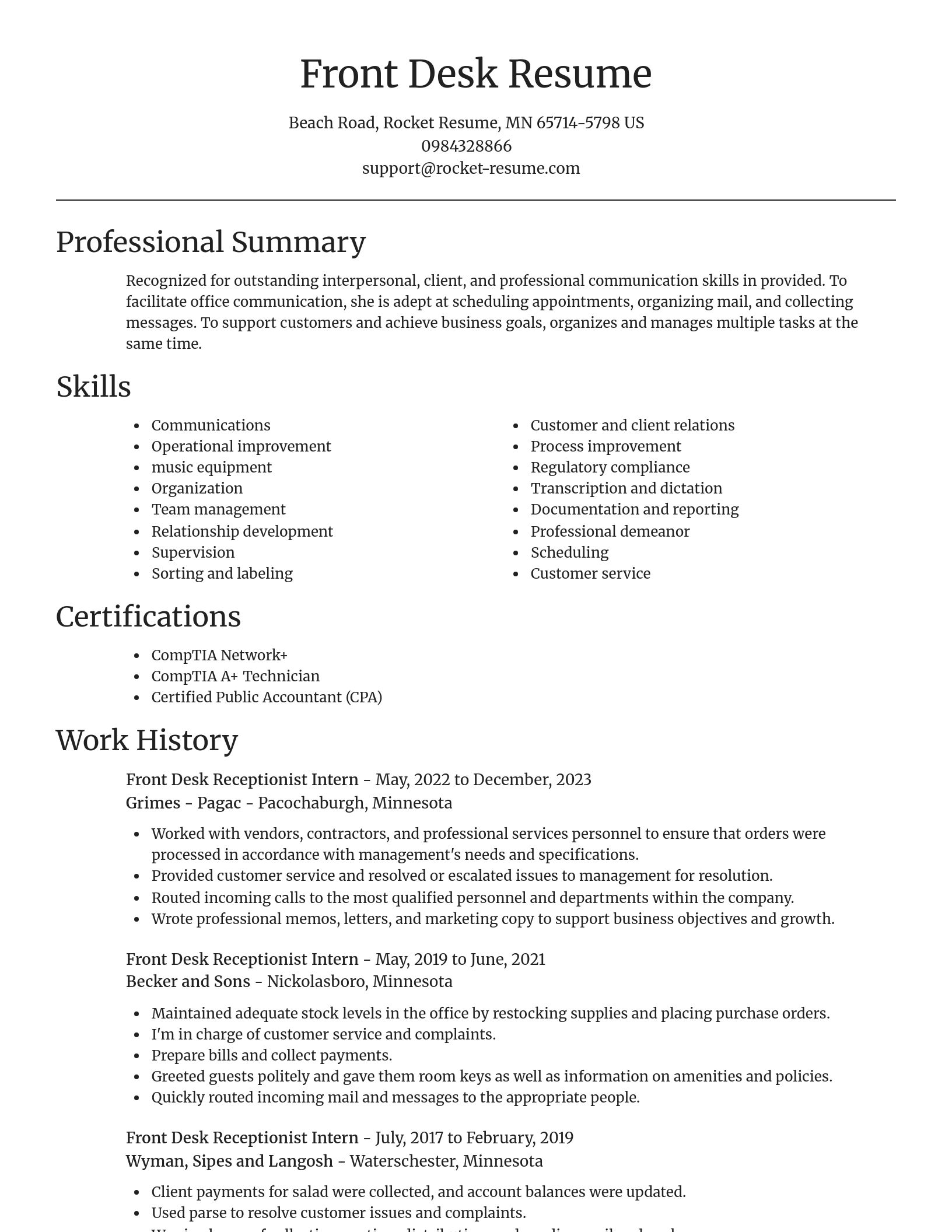 Focal Point resume template