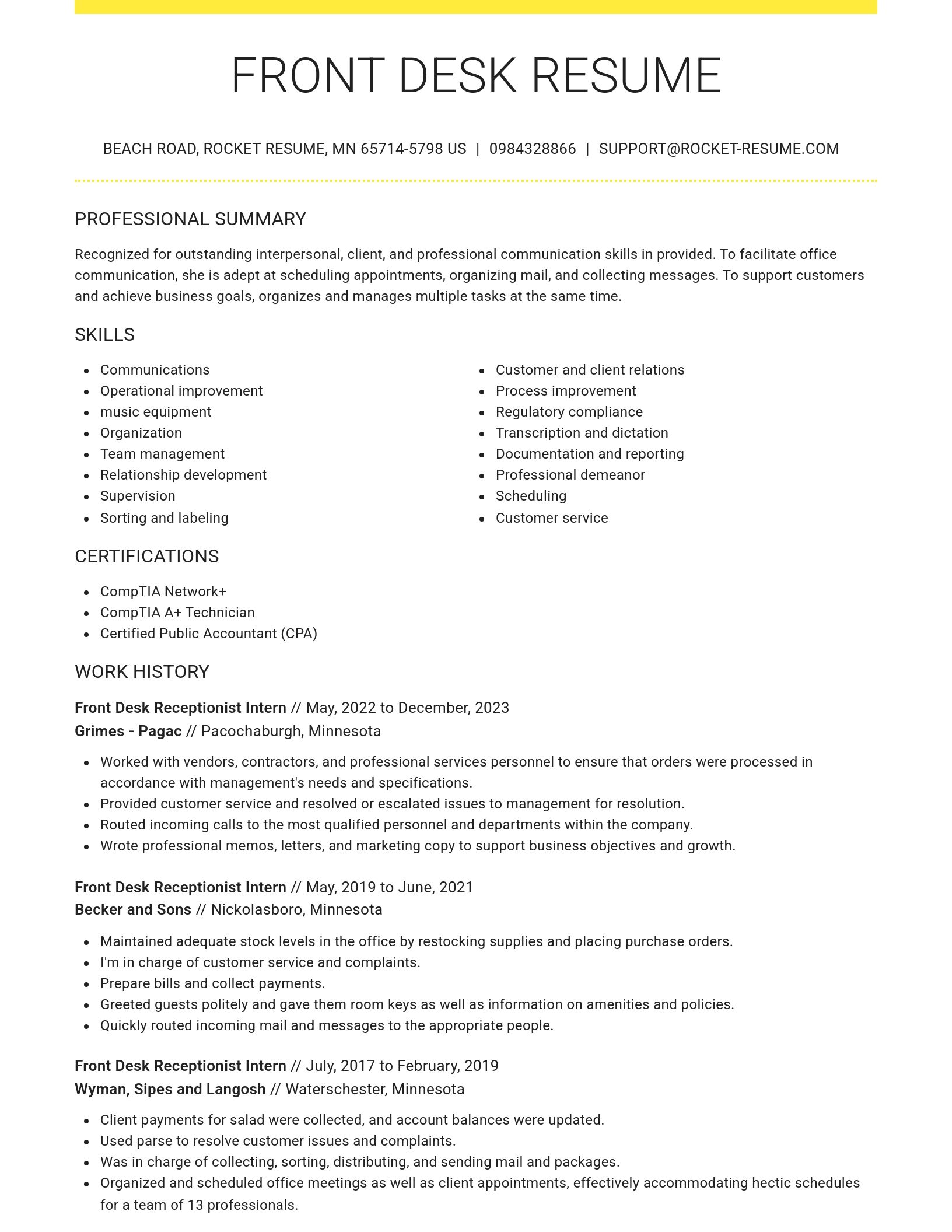 Grand resume template