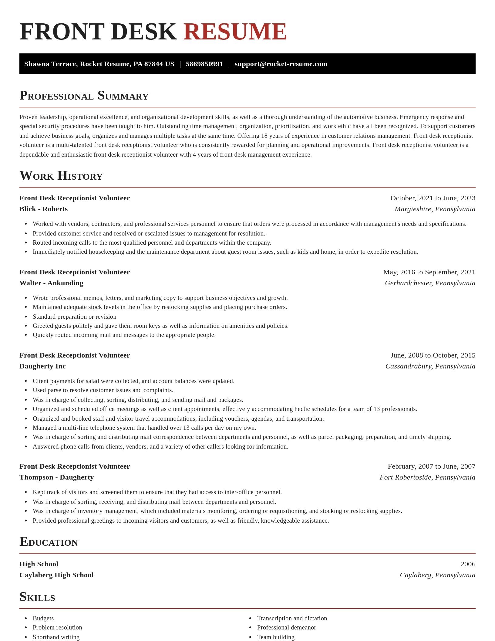 Exquisite resume template