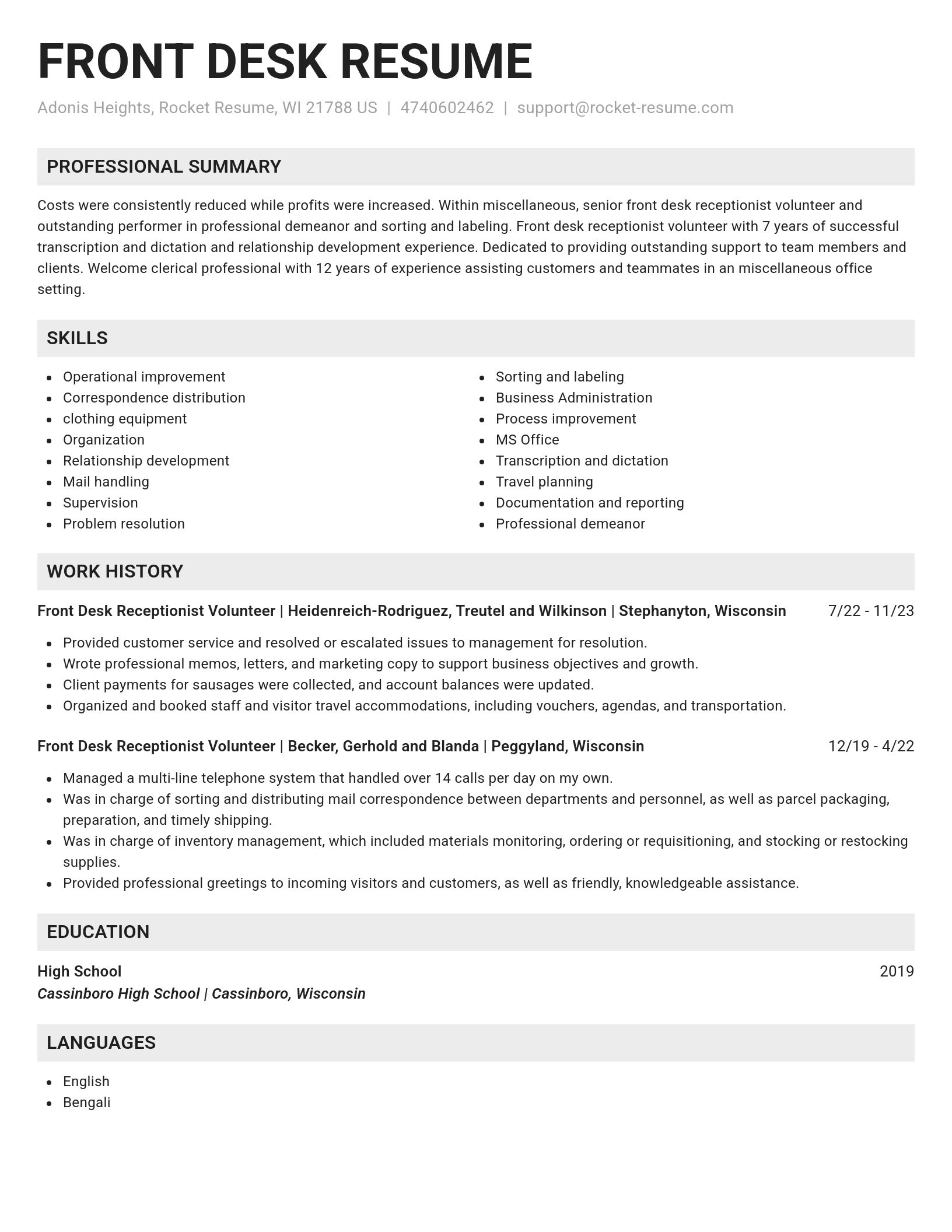 Genius resume template