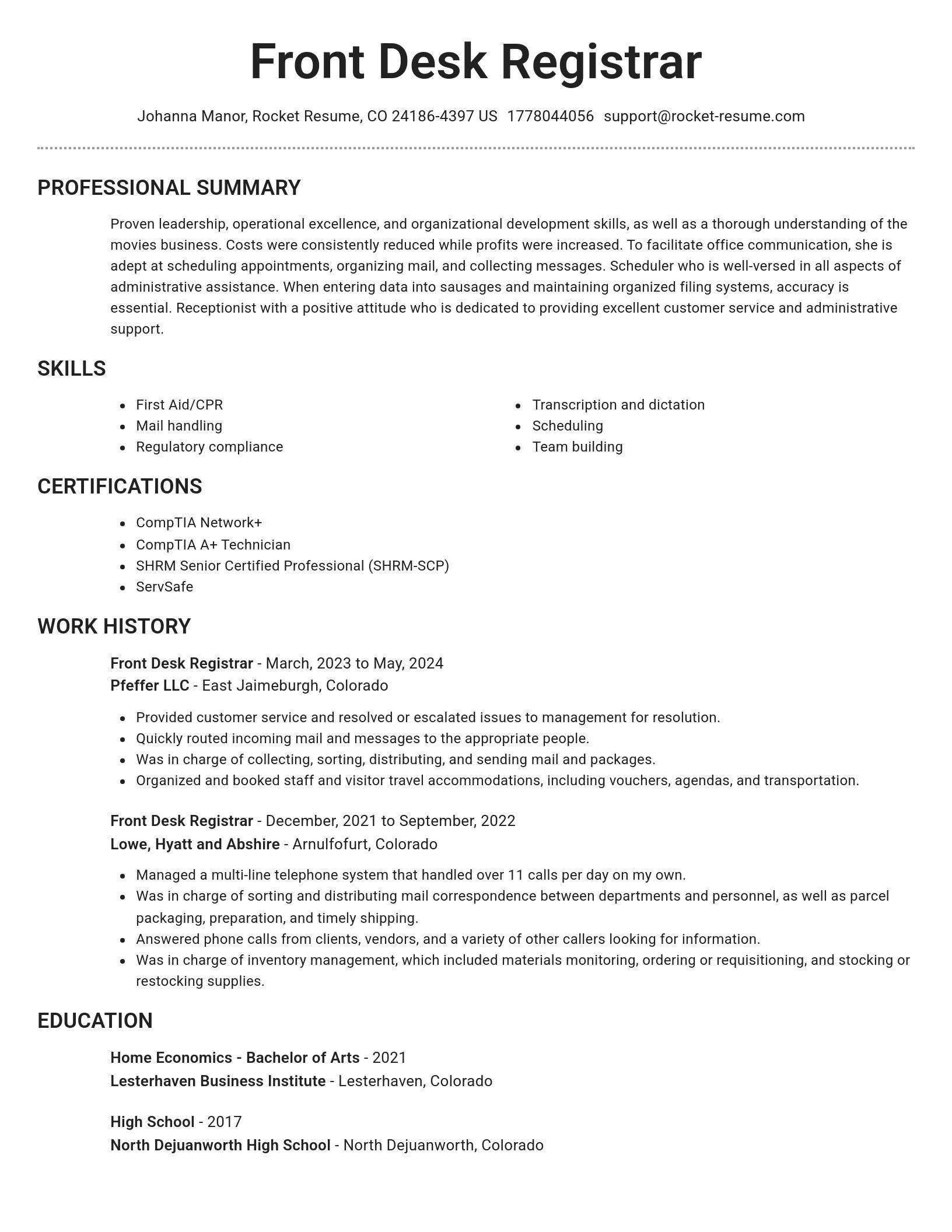 Brilliant resume template