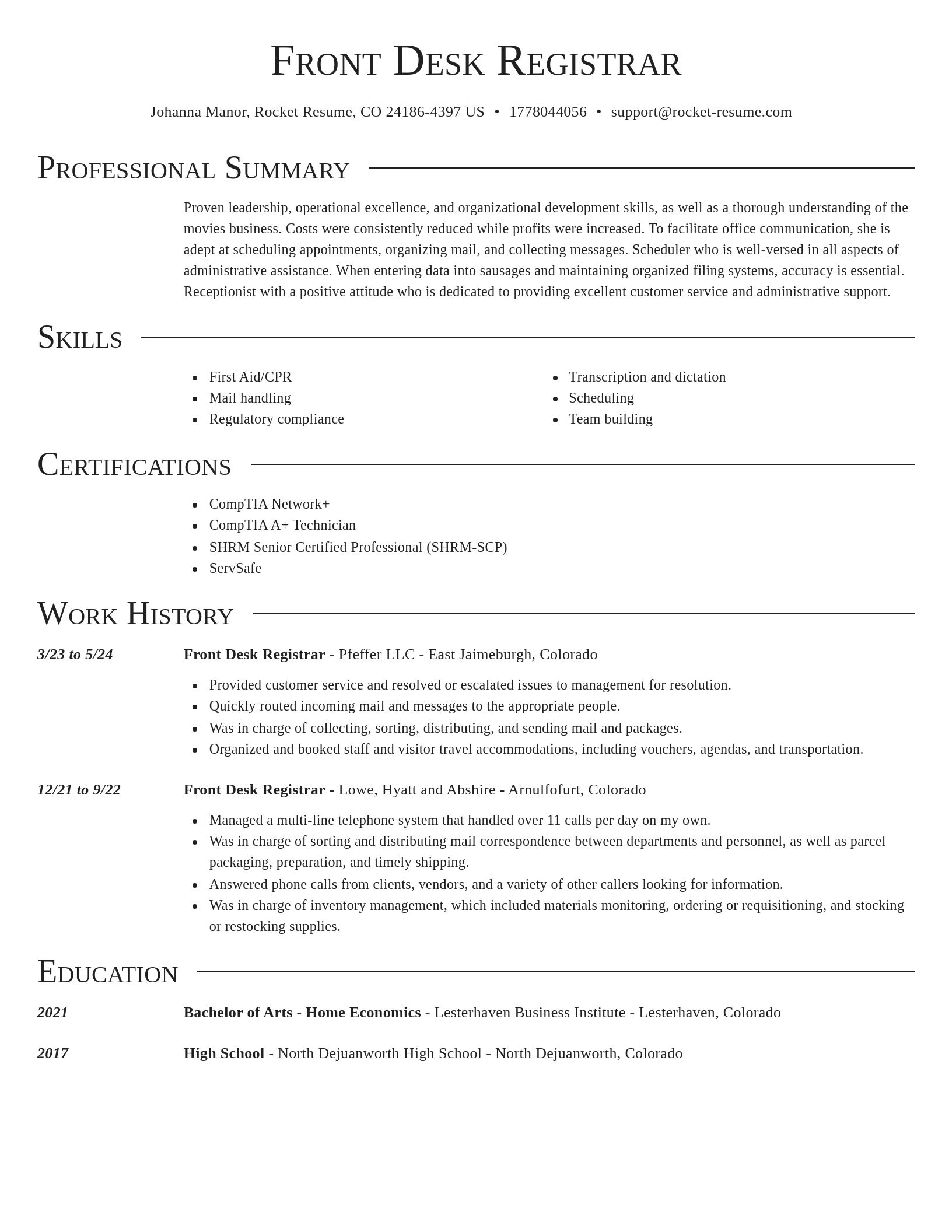 Director resume template