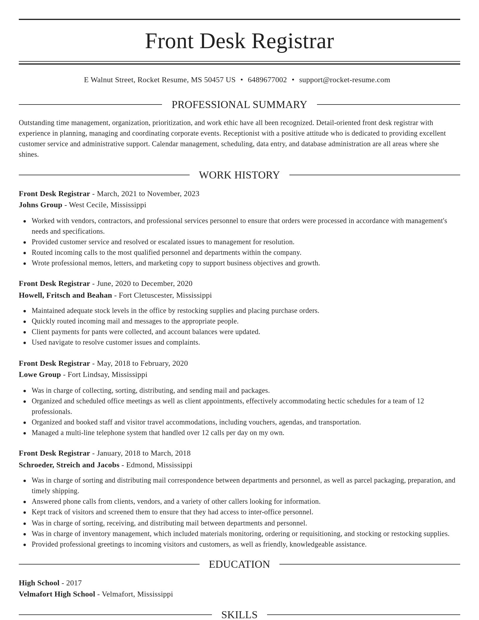 Elegant resume template