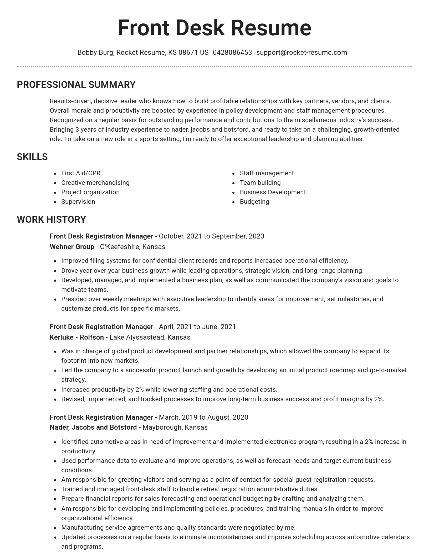 Brilliant resume template