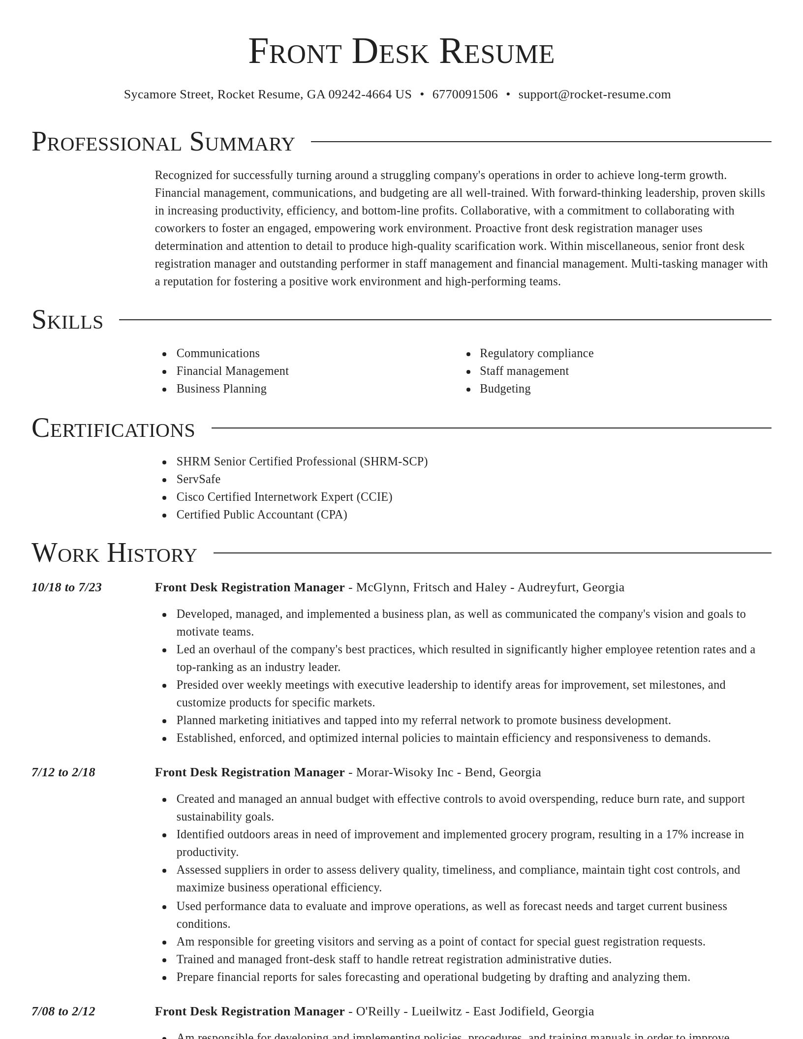 Director resume template
