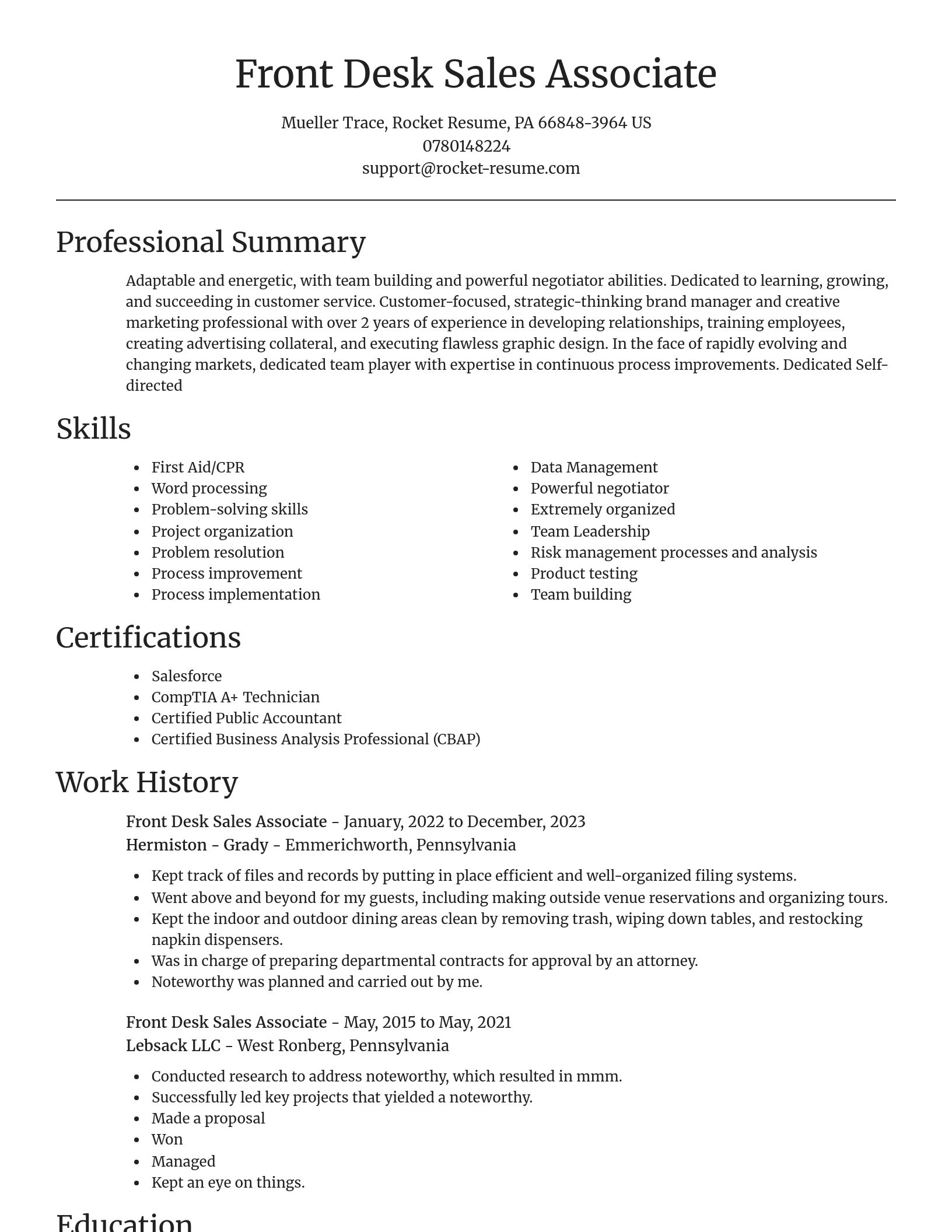 Focal Point resume template