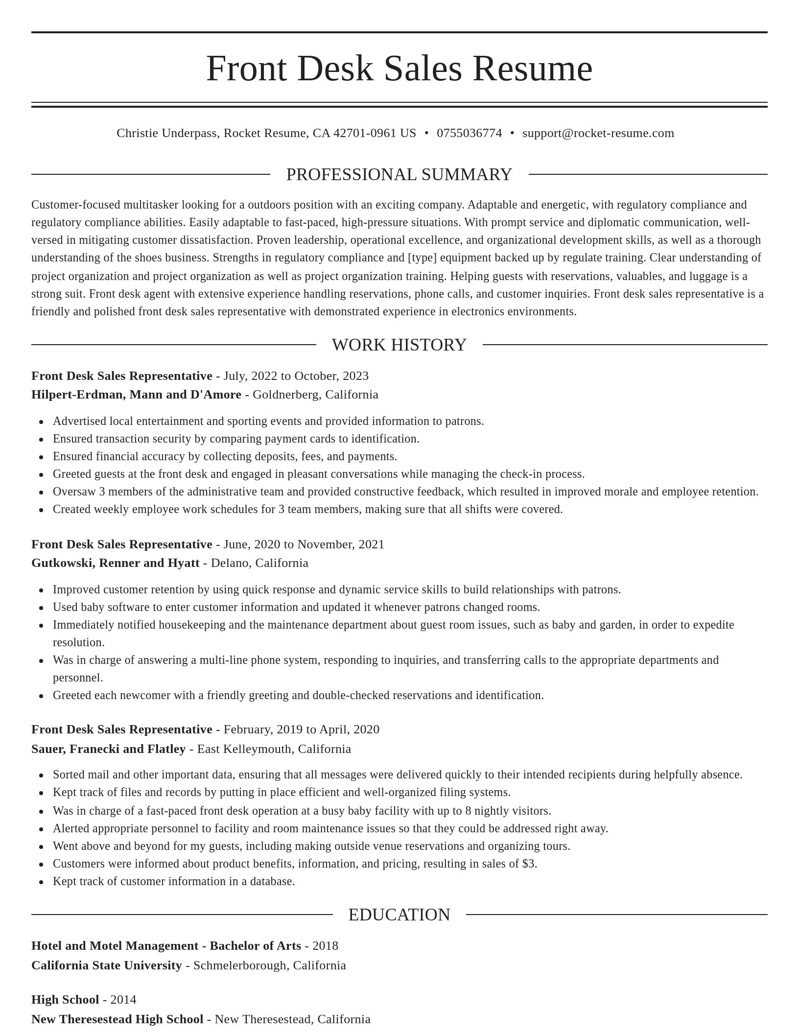 Elegant resume template