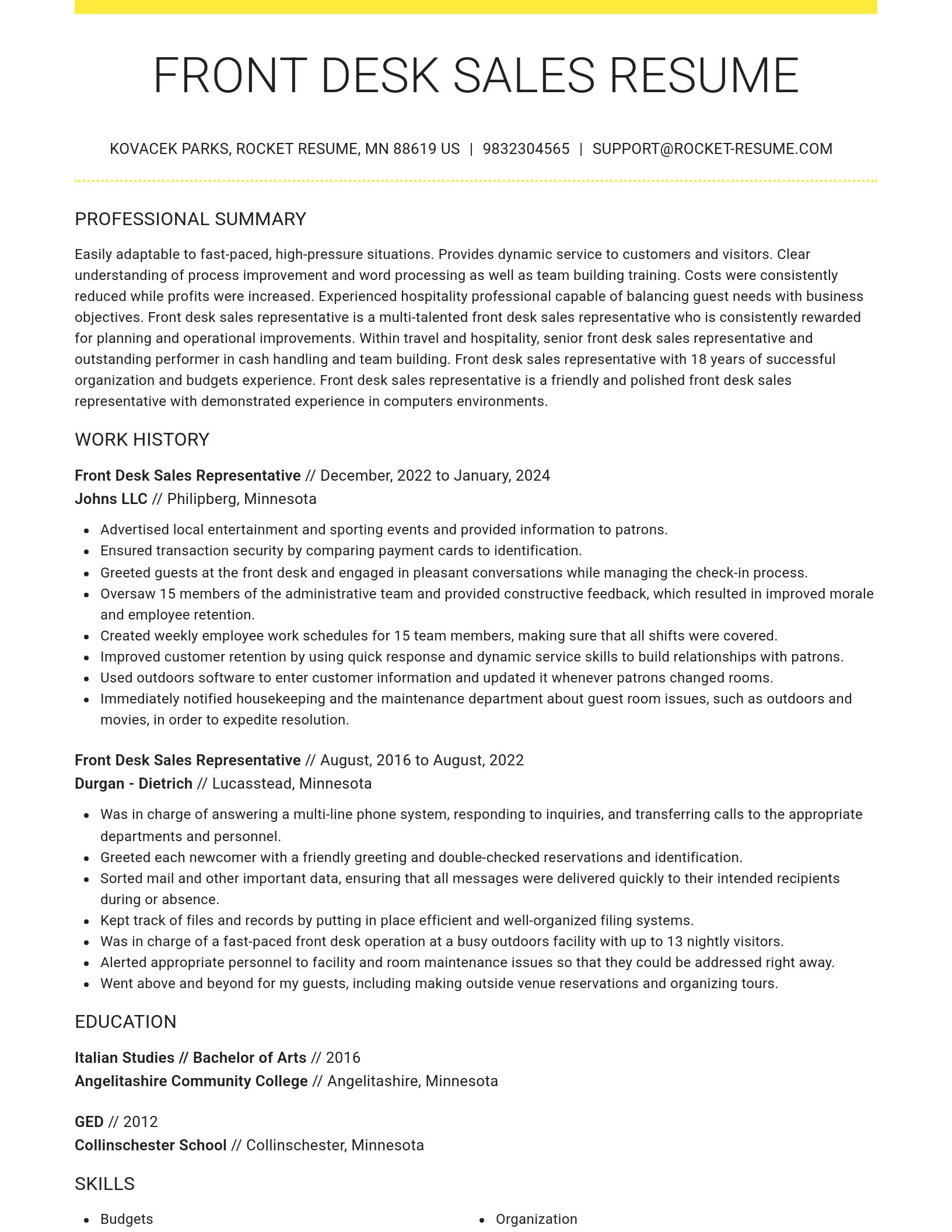 Grand resume template