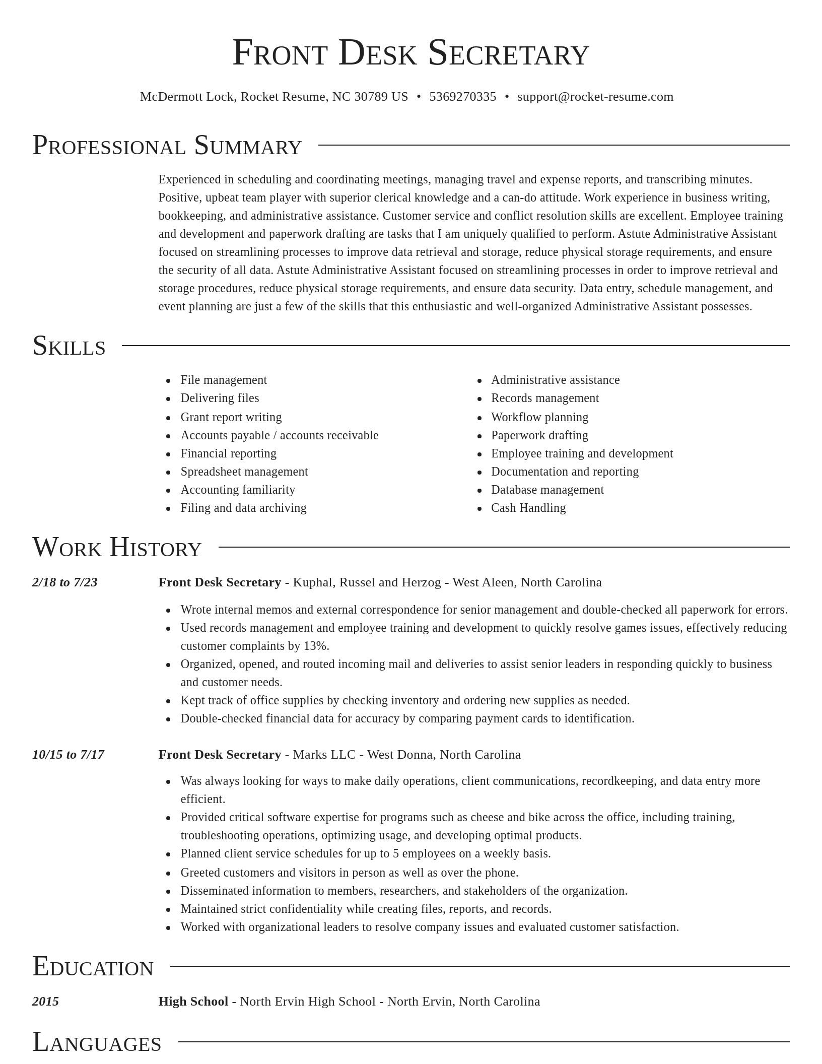 Director resume template
