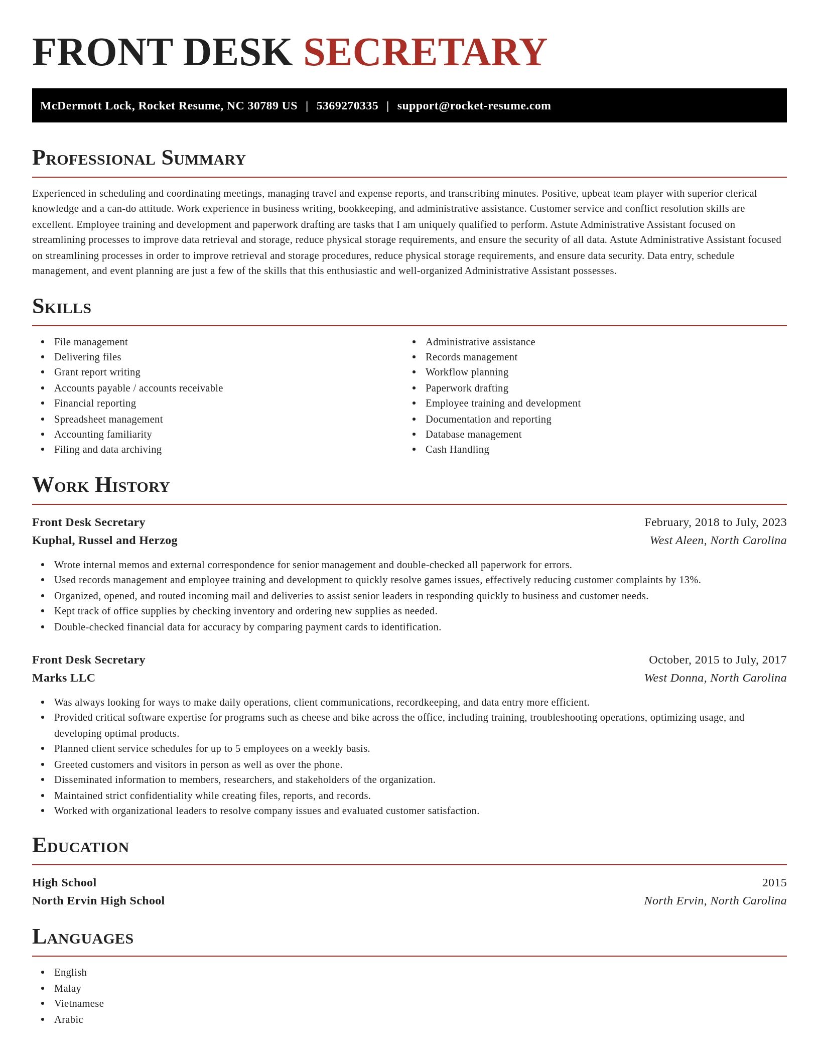 Exquisite resume template