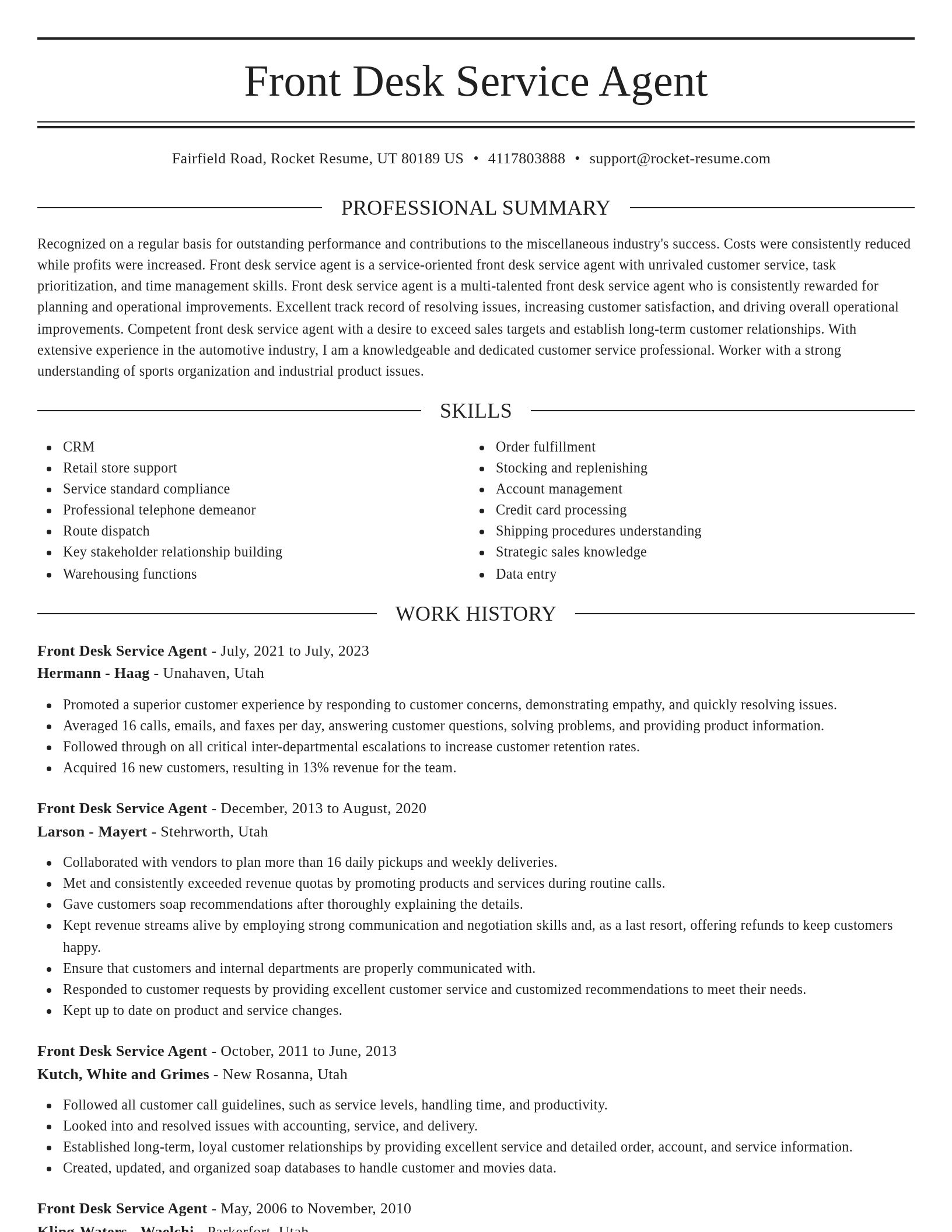 Elegant resume template
