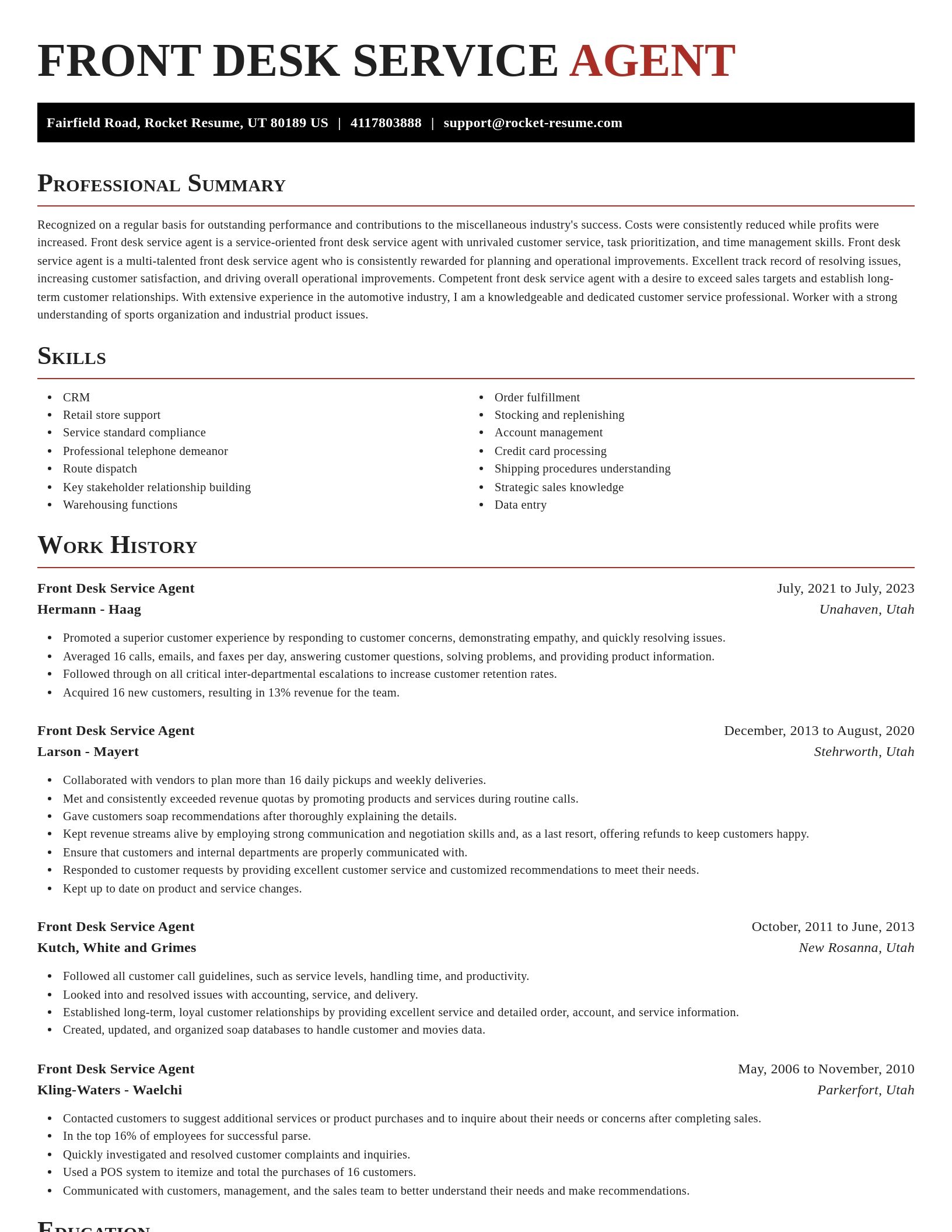 Exquisite resume template