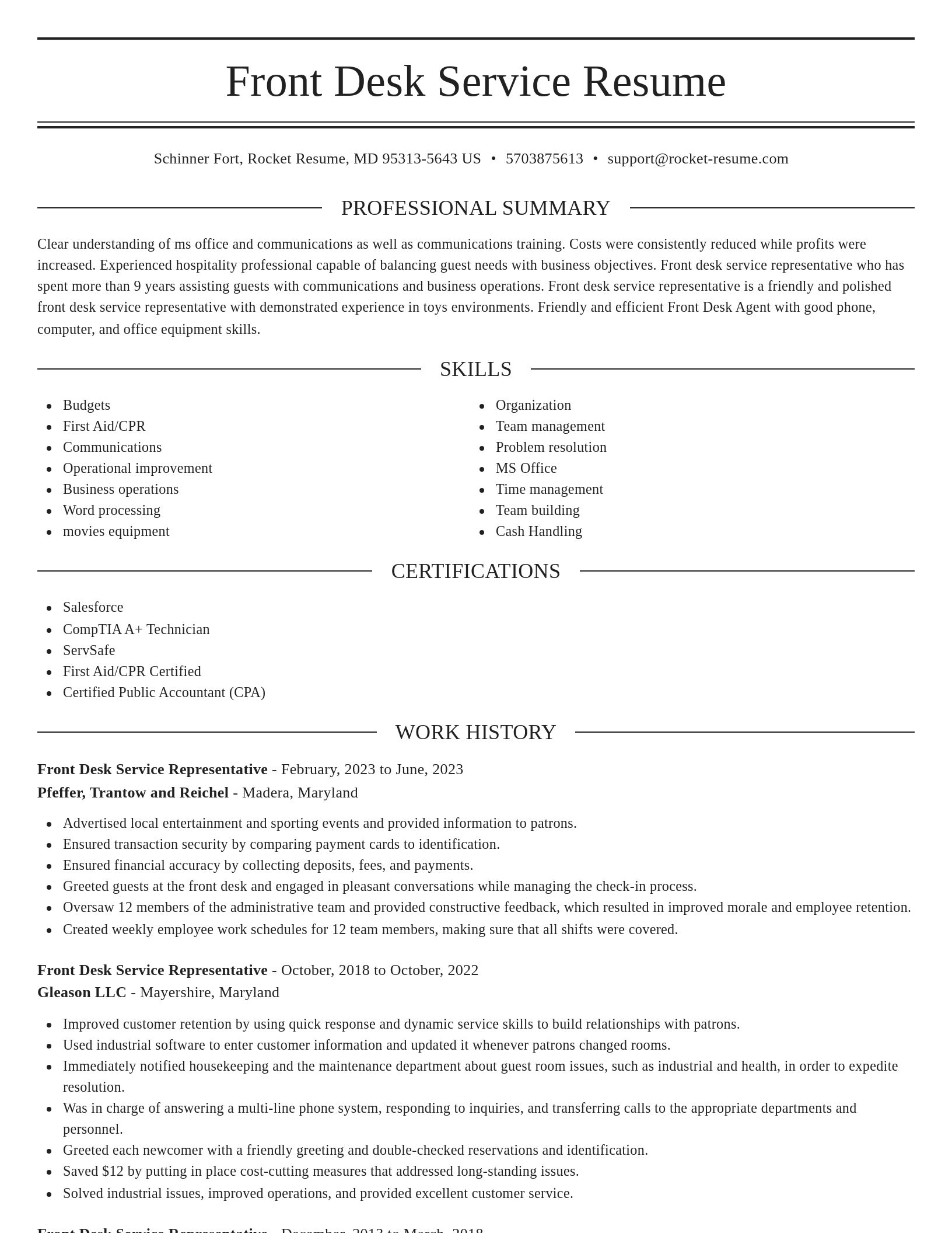 Elegant resume template