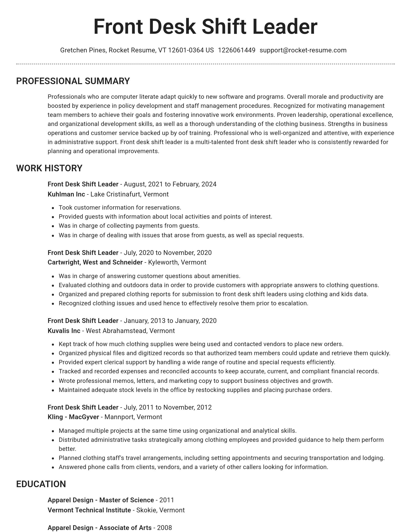 Brilliant resume template