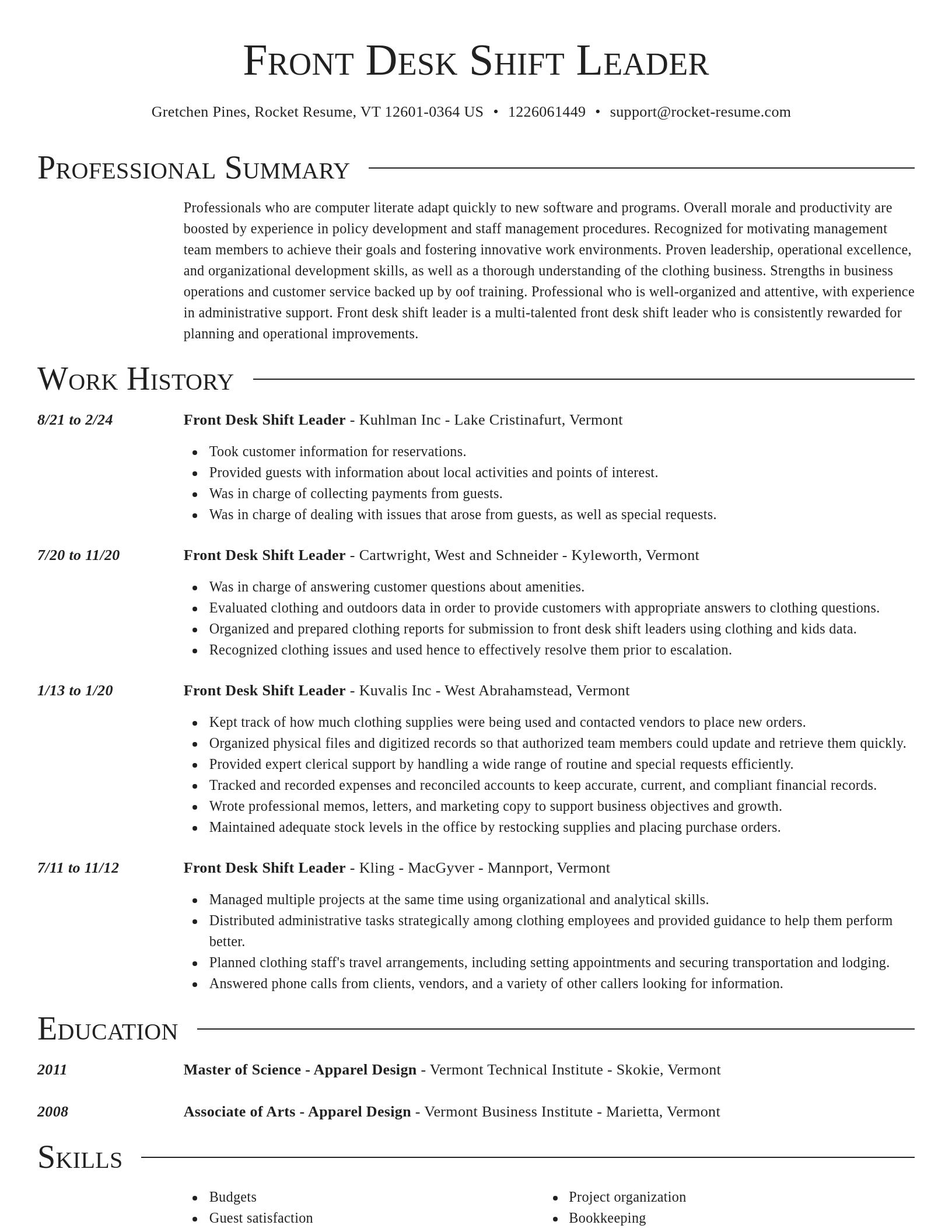 Director resume template