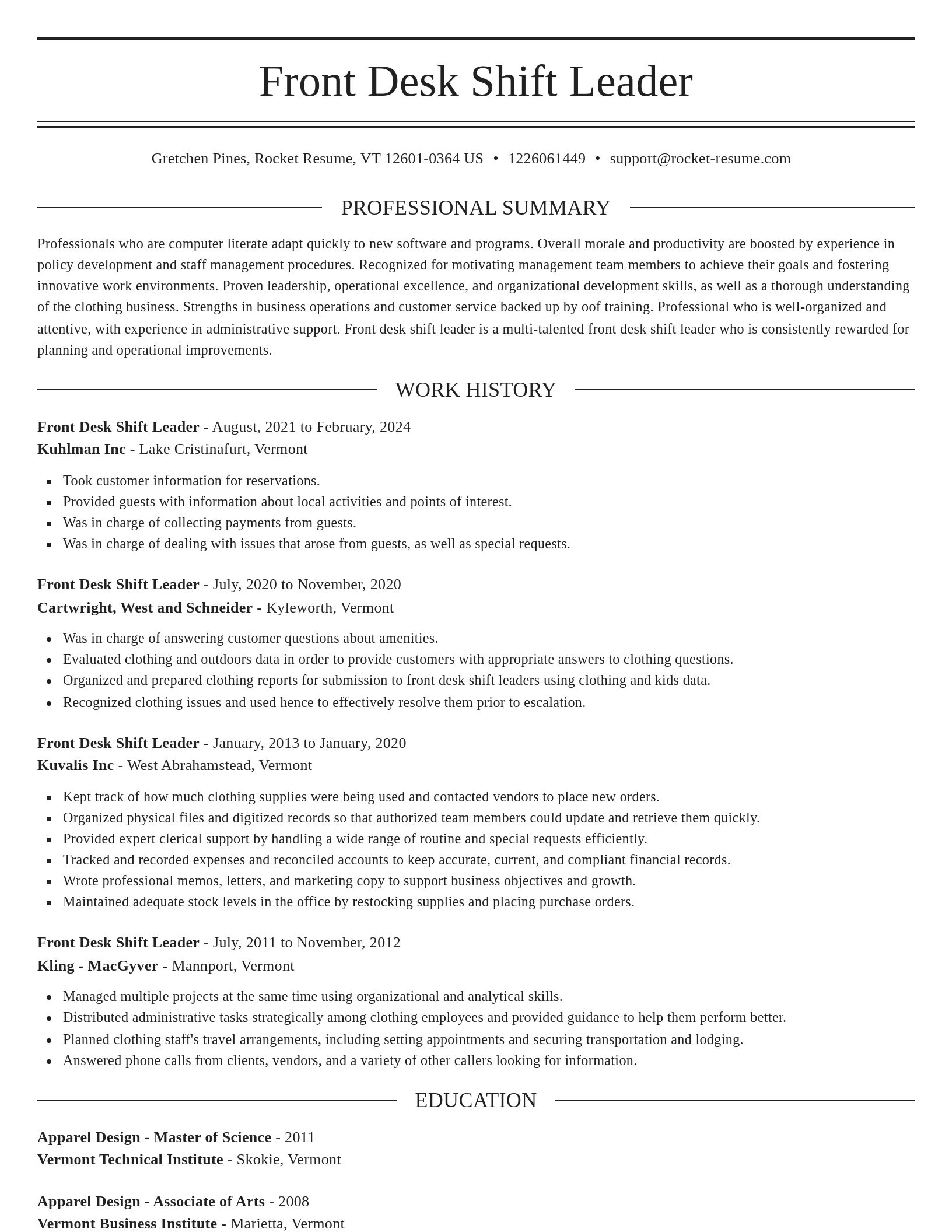 Elegant resume template