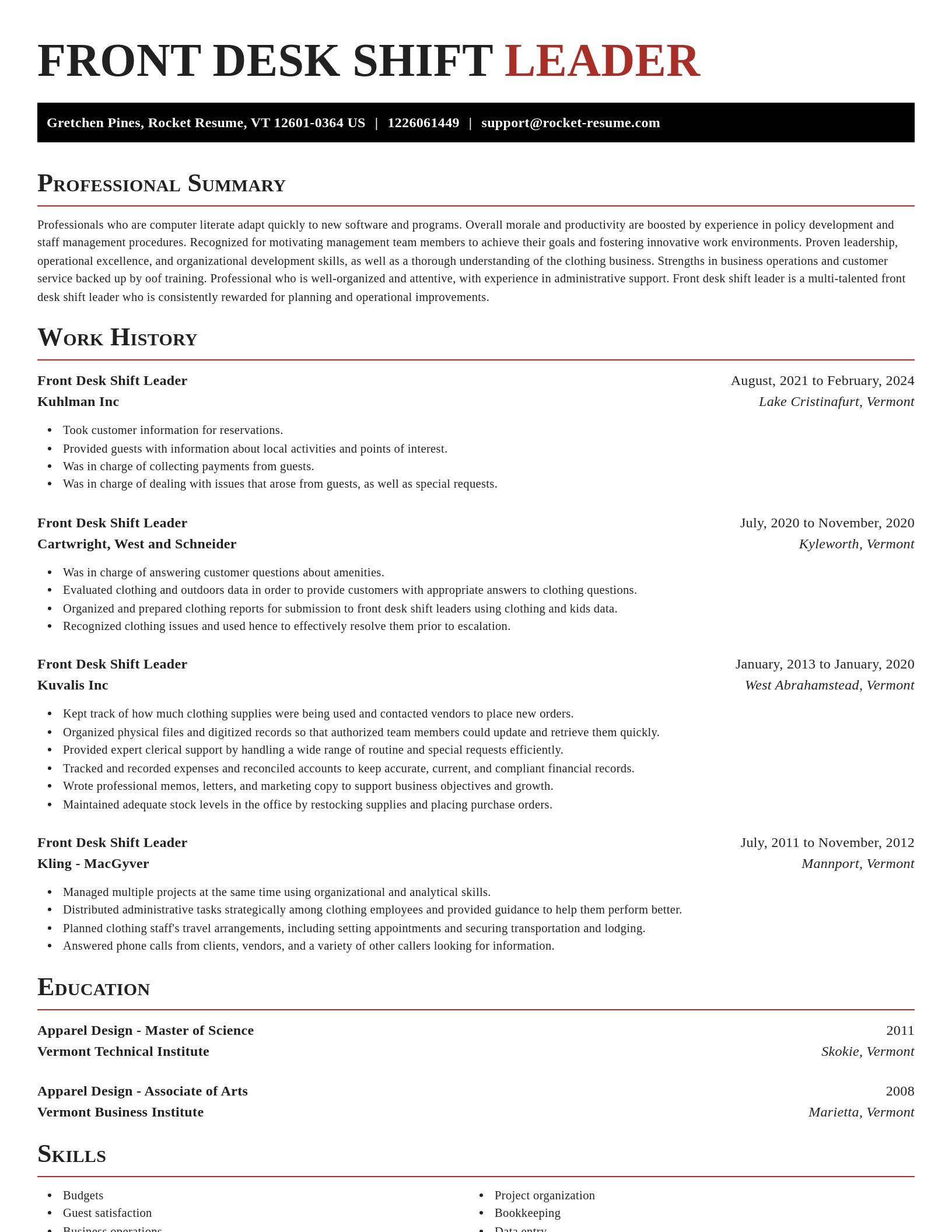 Exquisite resume template
