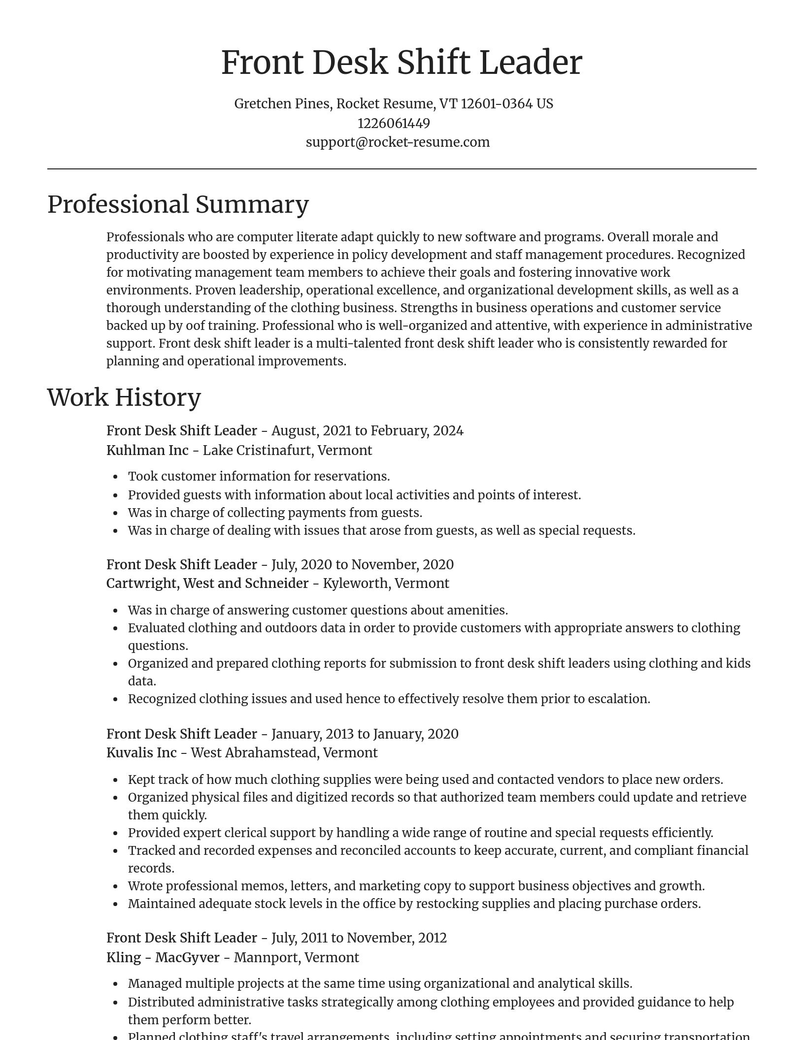 Focal Point resume template