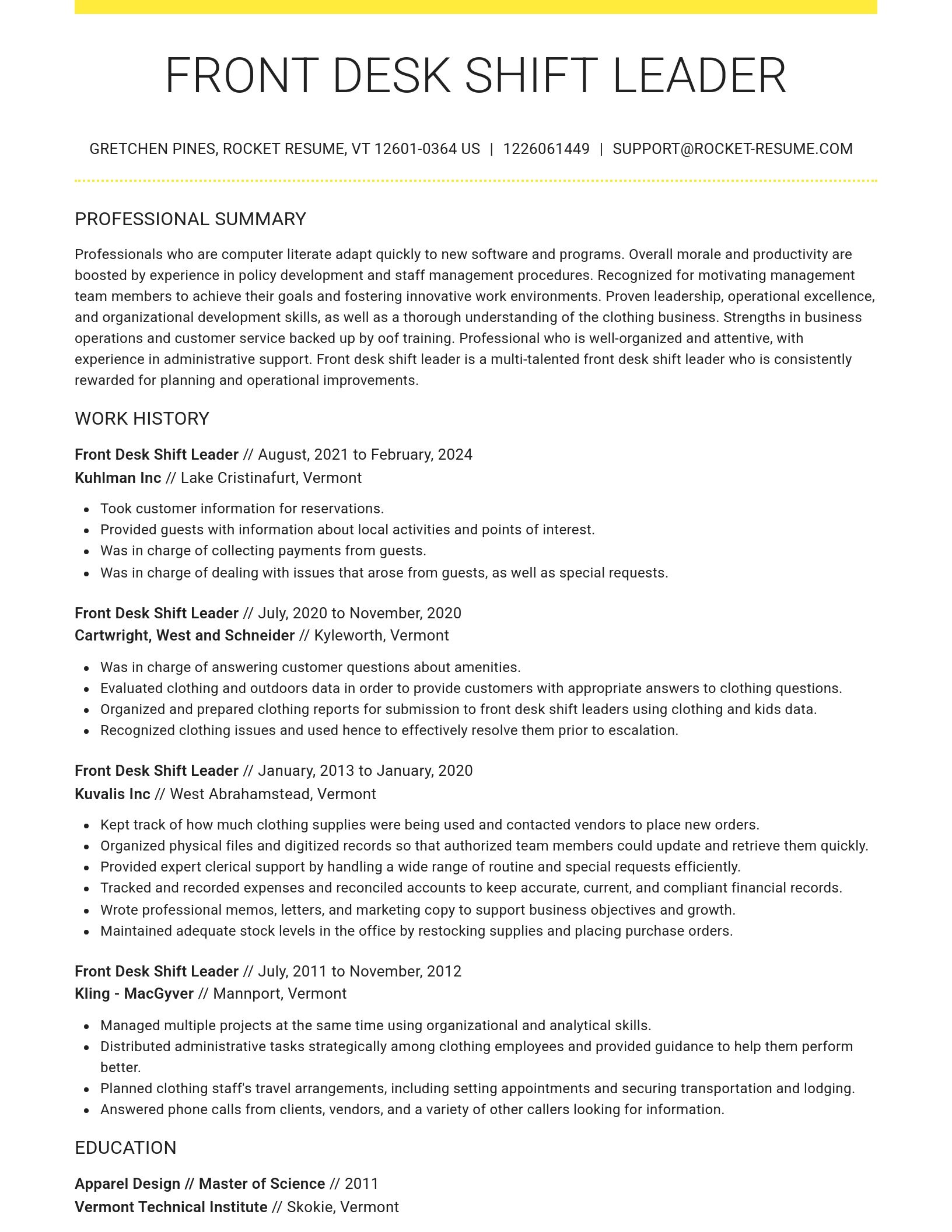 Grand resume template
