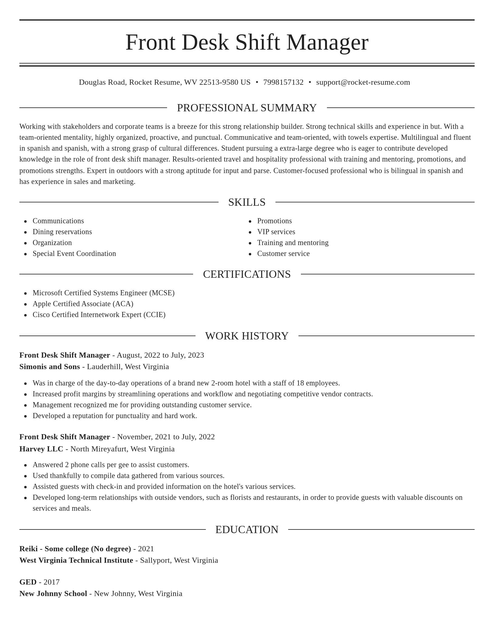 Elegant resume template