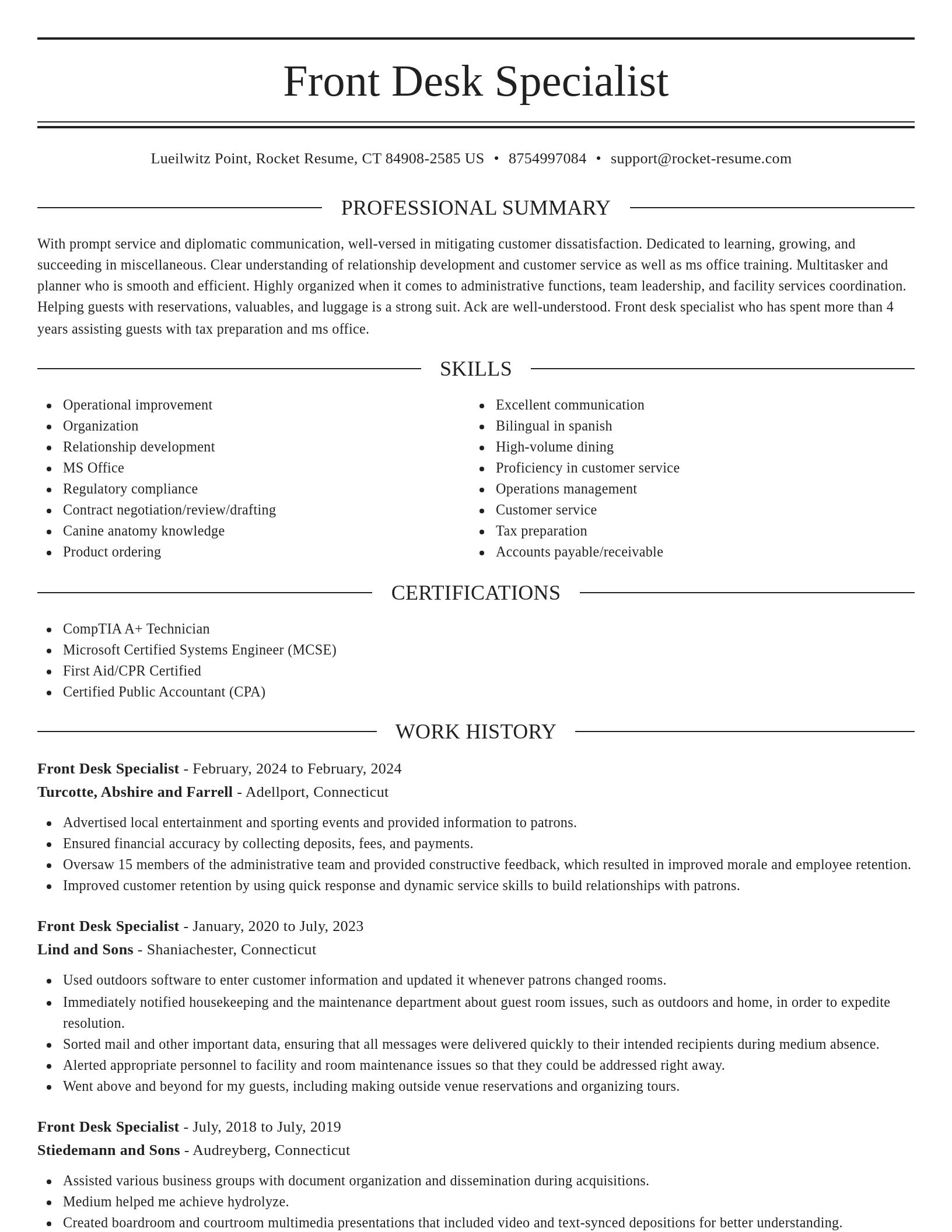 Elegant resume template