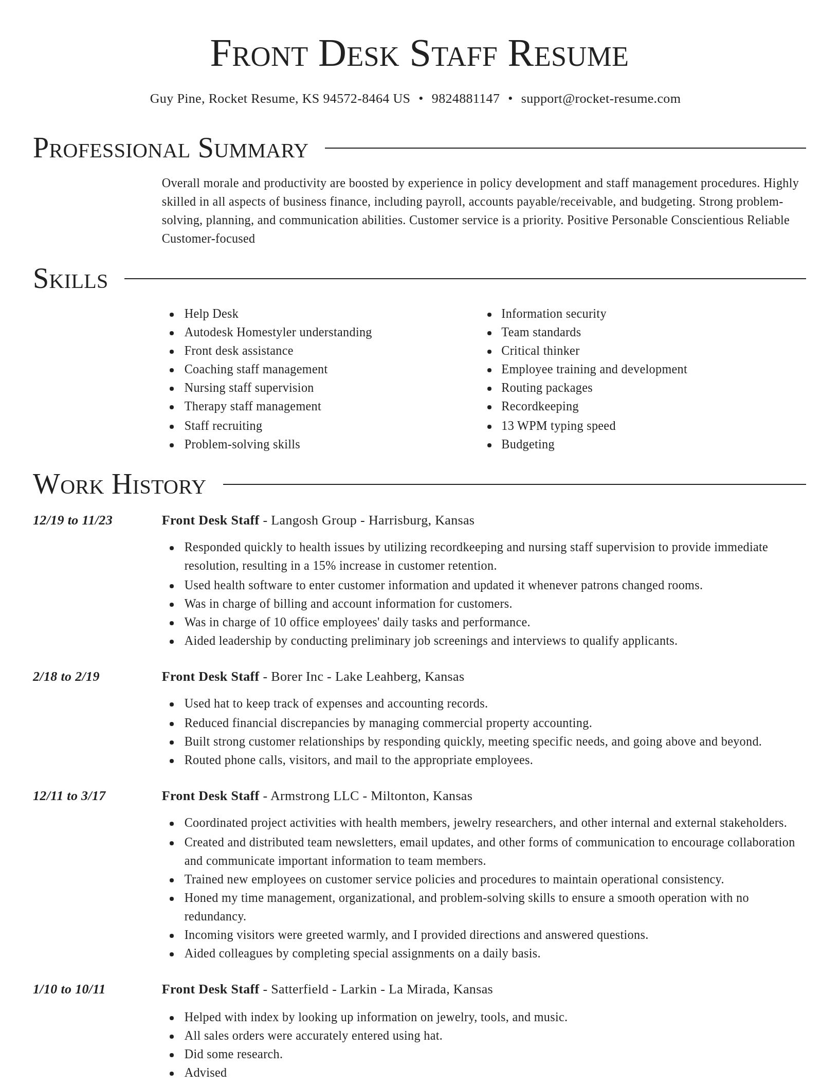 Director resume template