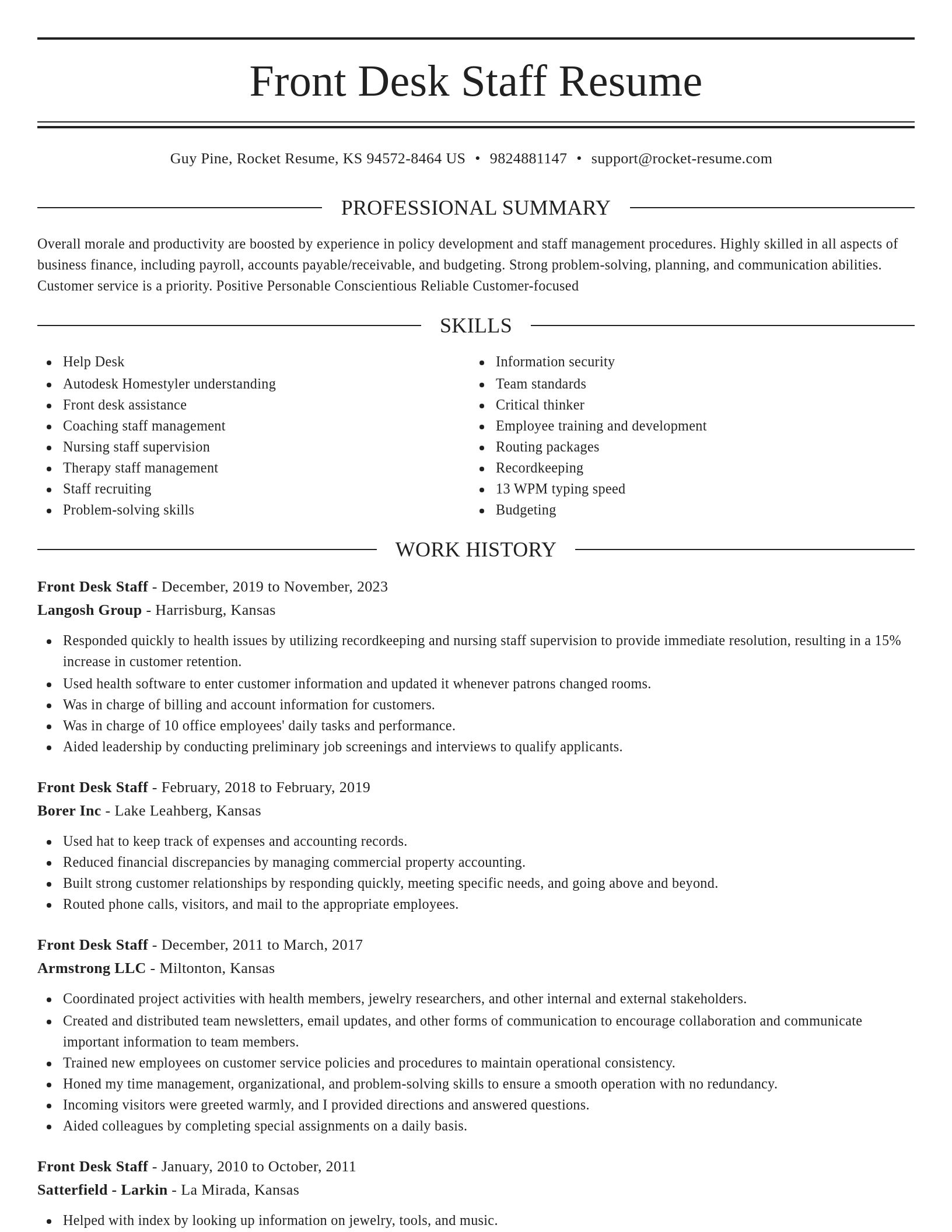 Elegant resume template