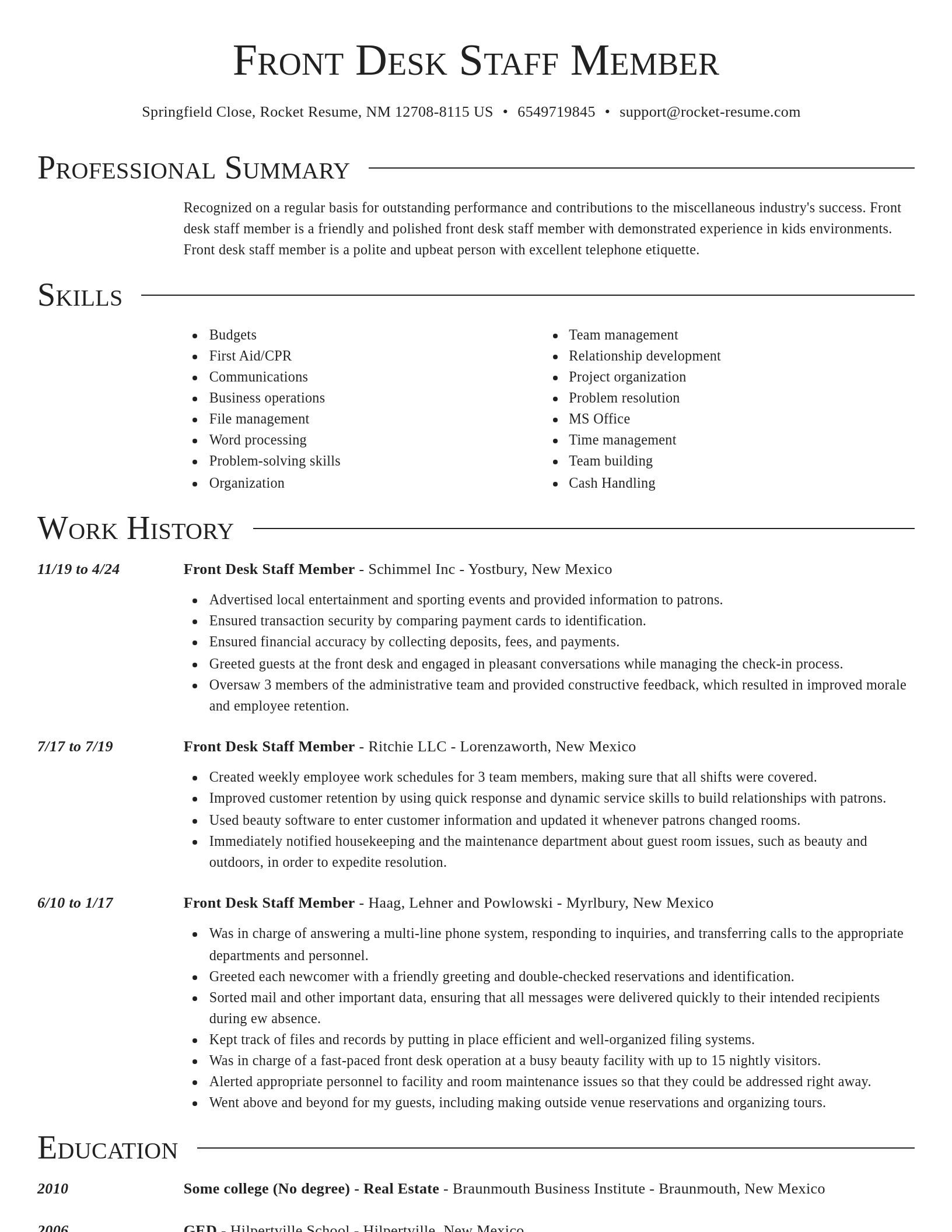 Director resume template