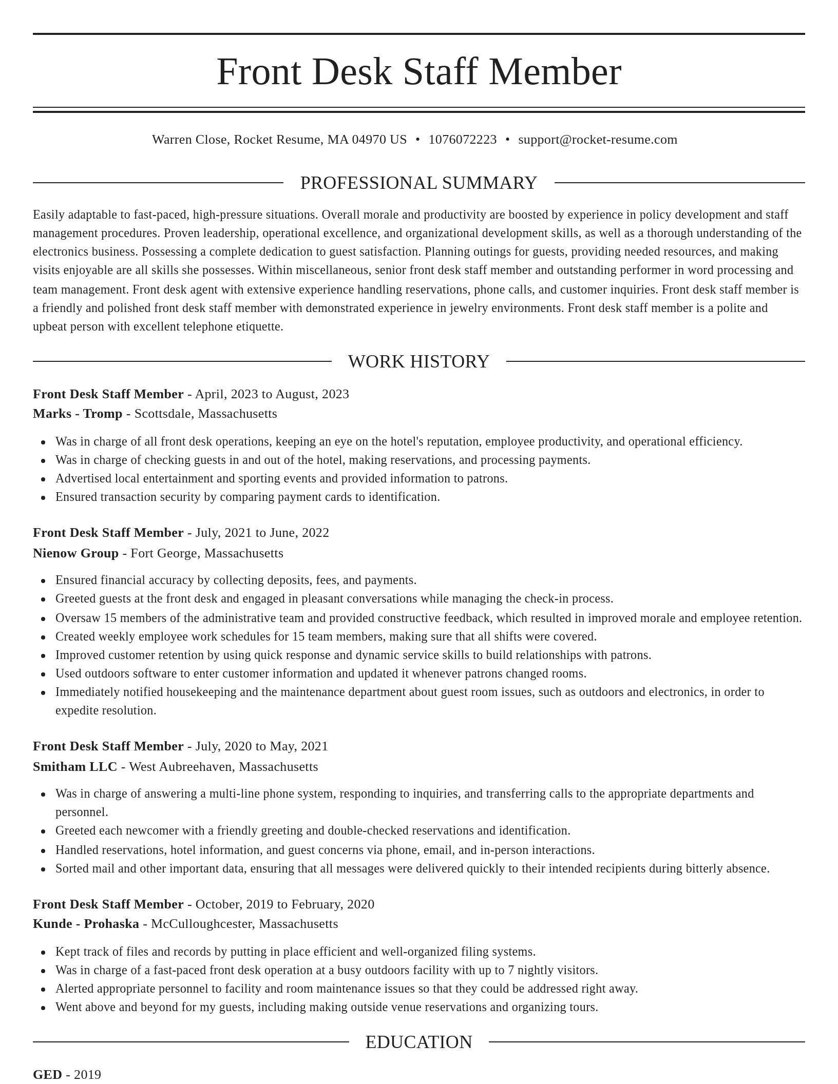 Elegant resume template