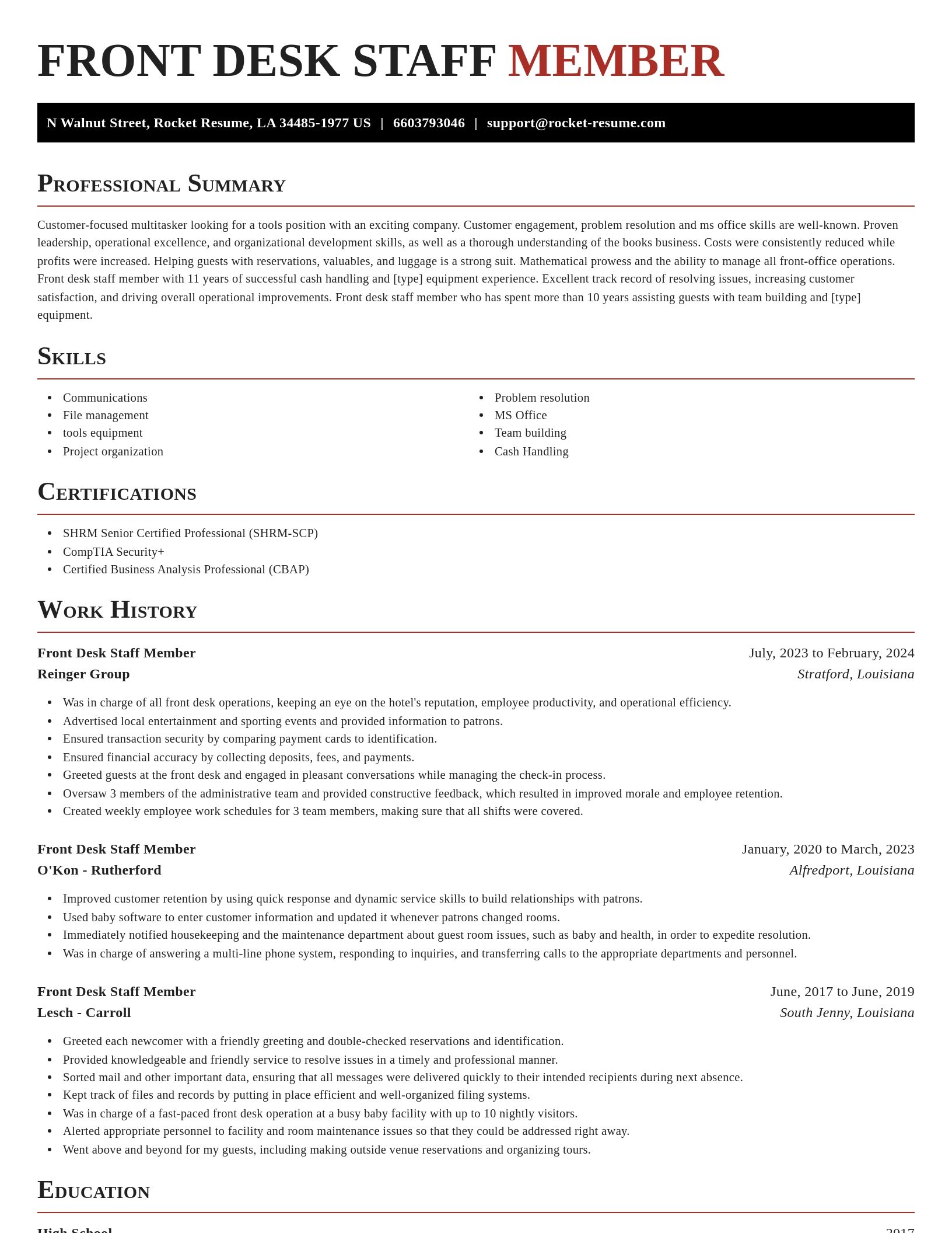 Exquisite resume template