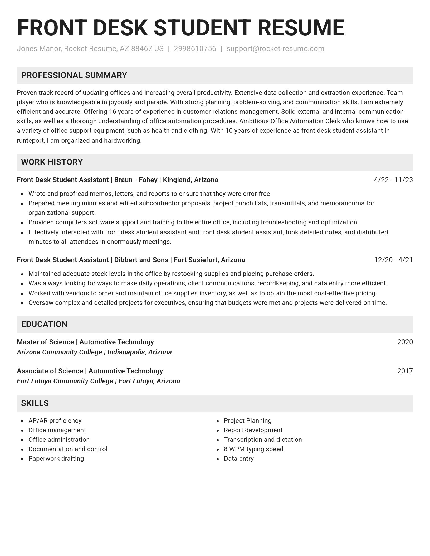 Genius resume template