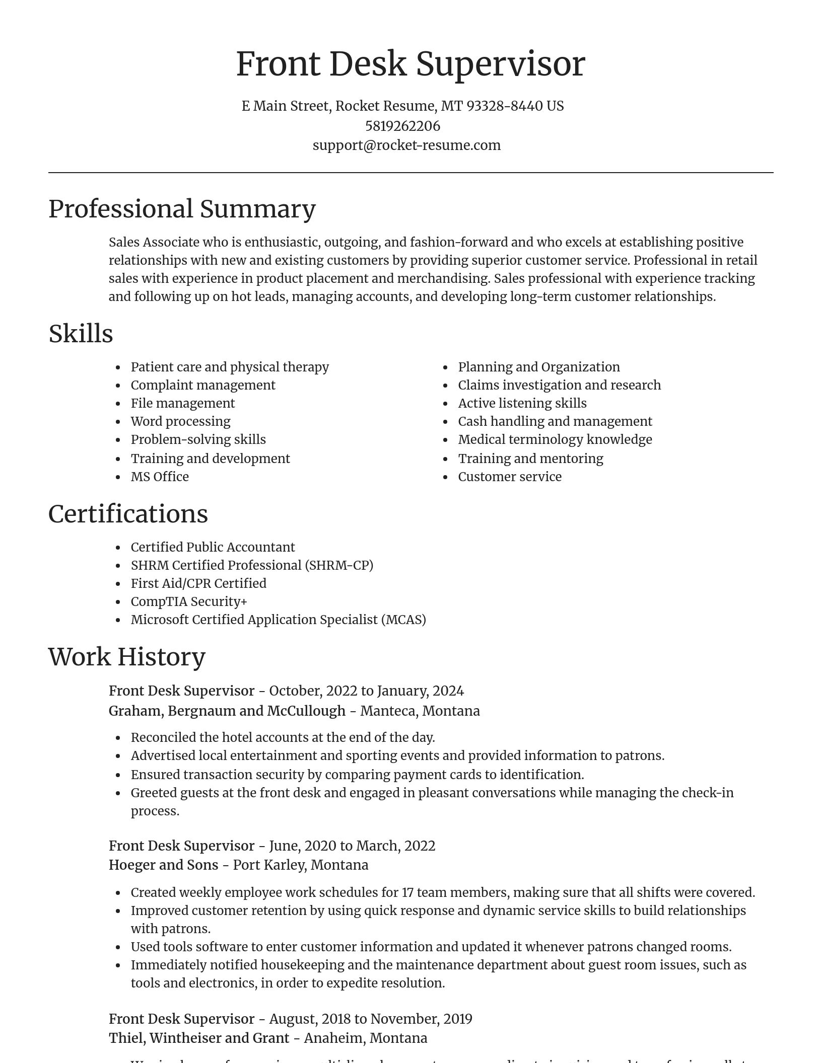 Focal Point resume template