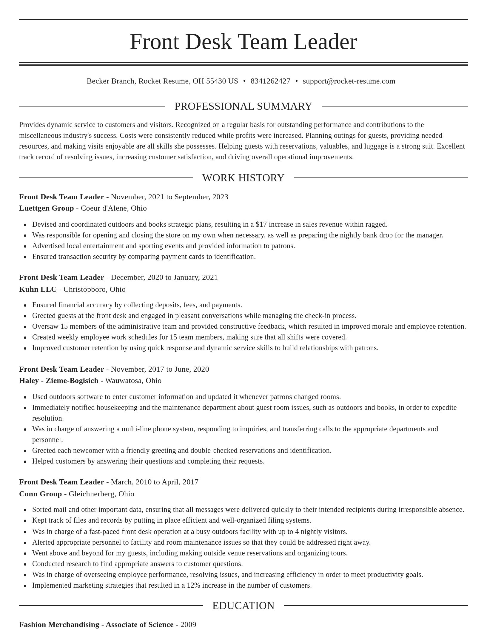 Elegant resume template