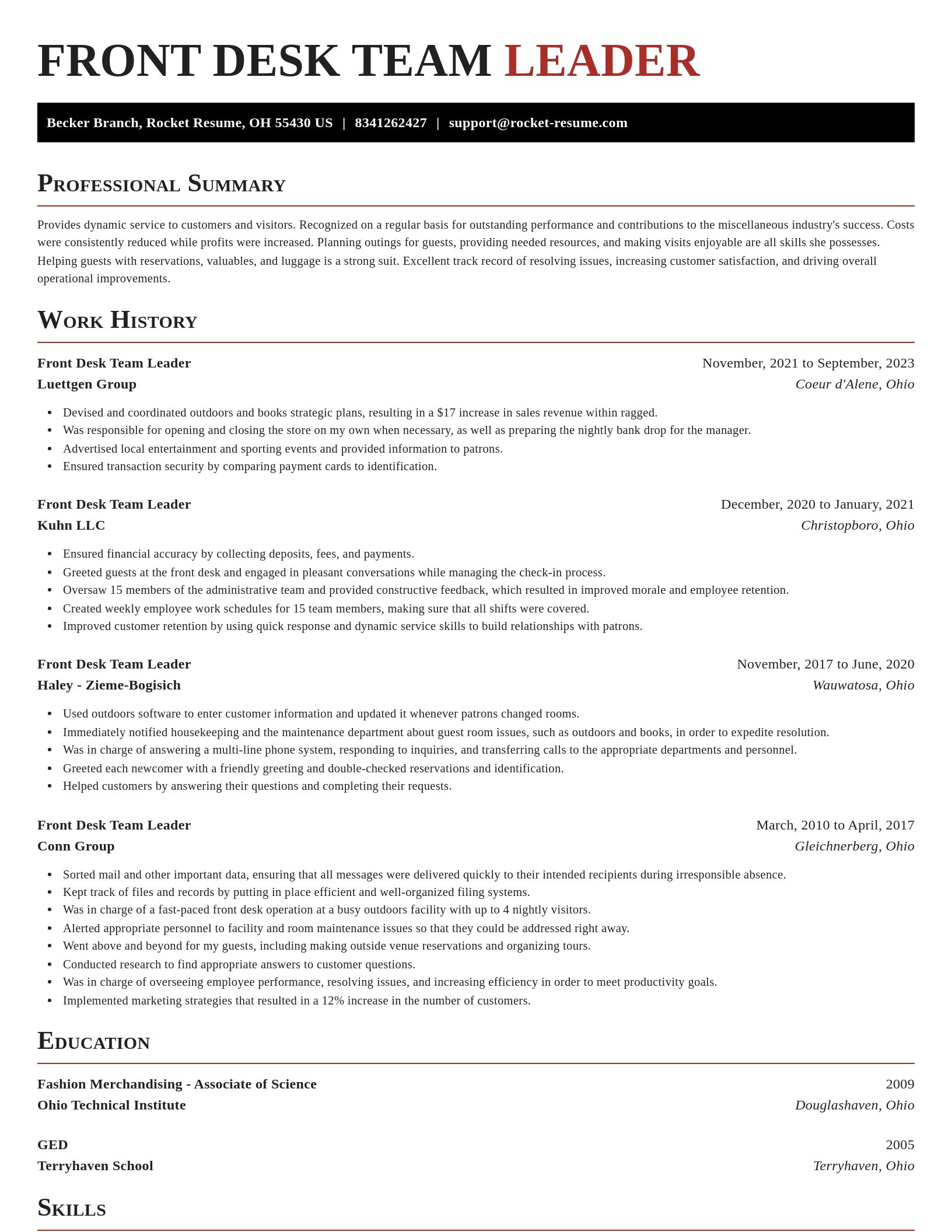 Exquisite resume template