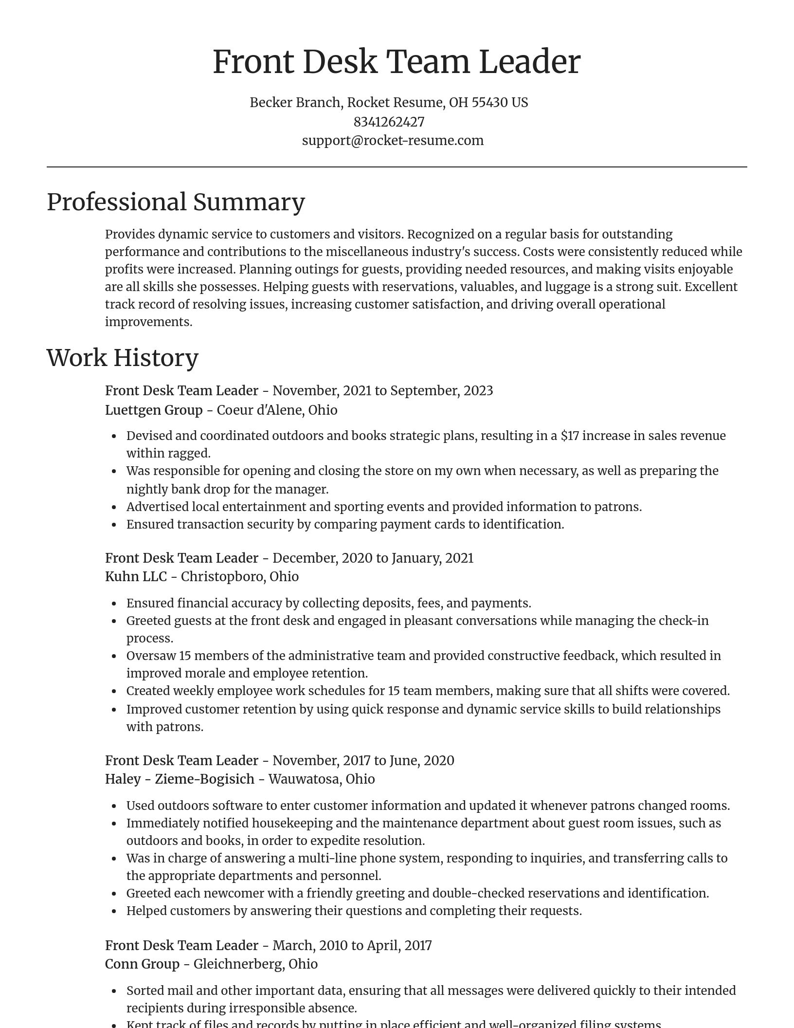 Focal Point resume template