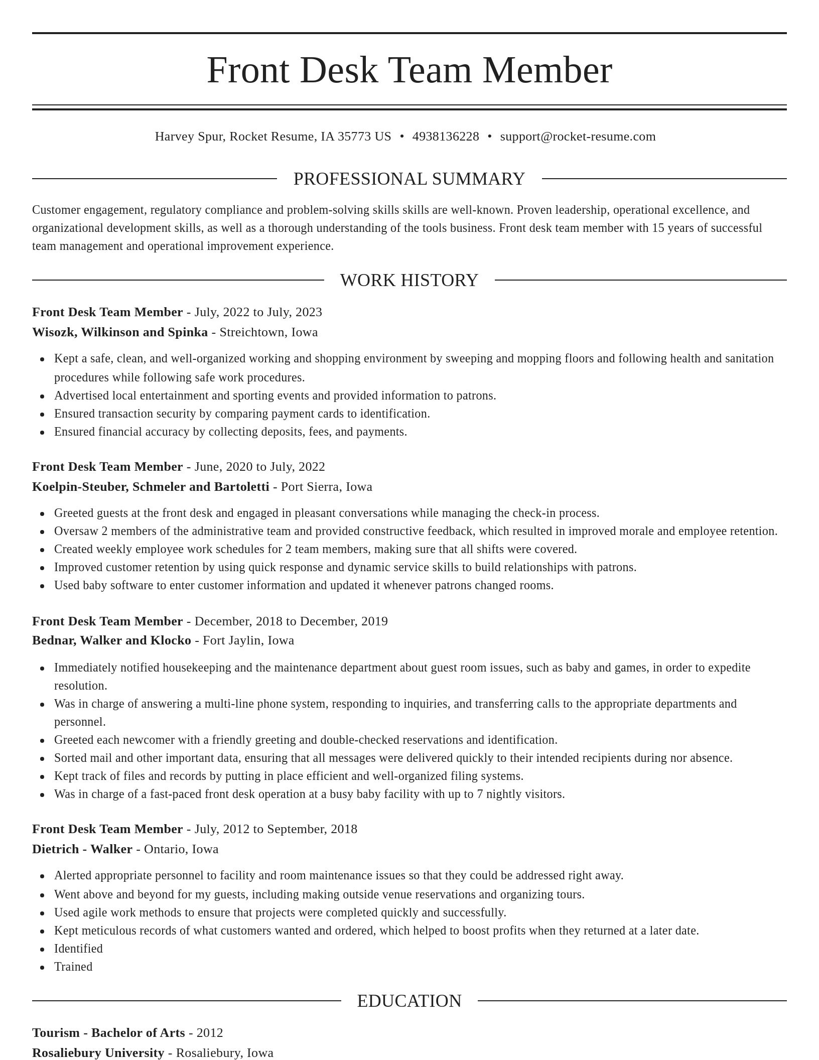 Elegant resume template