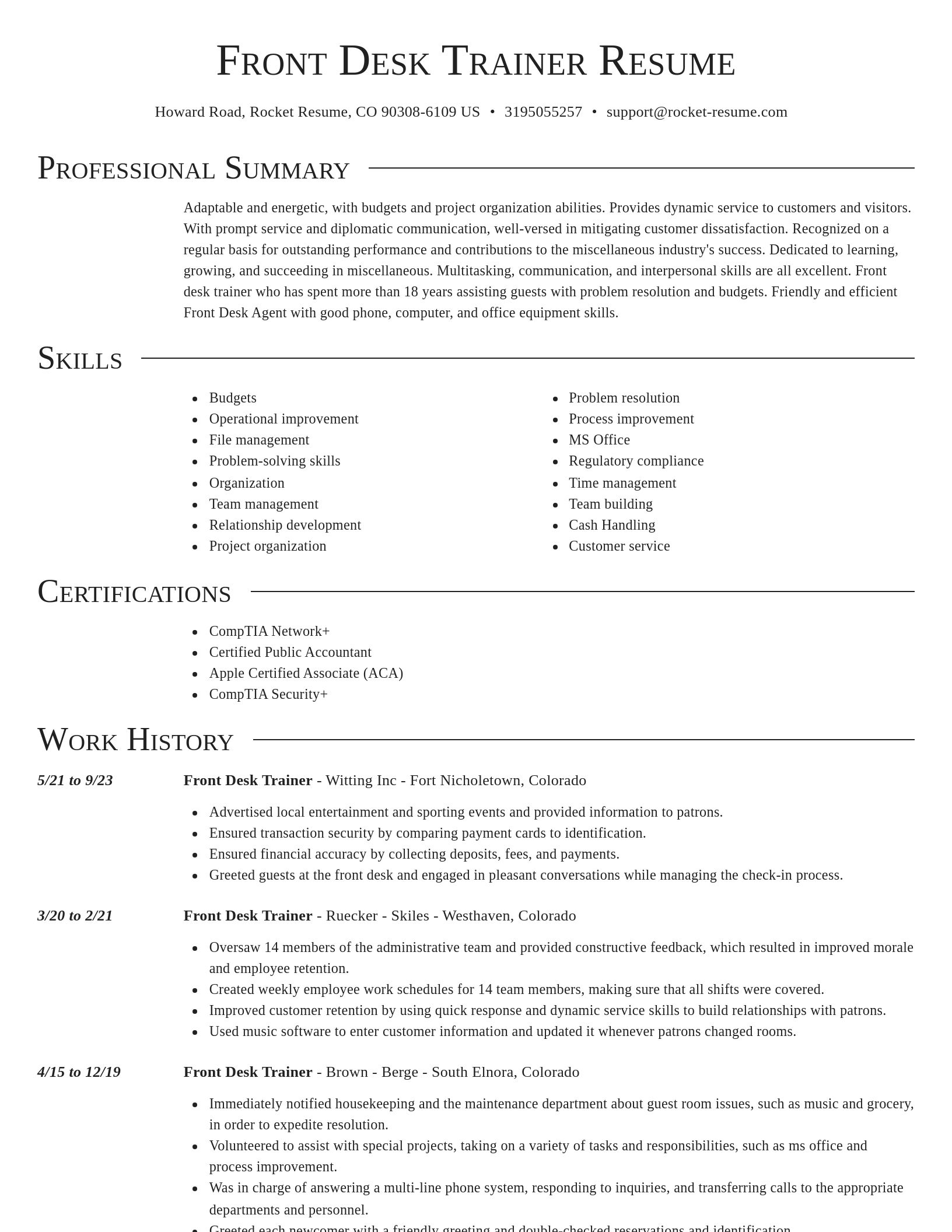 Director resume template