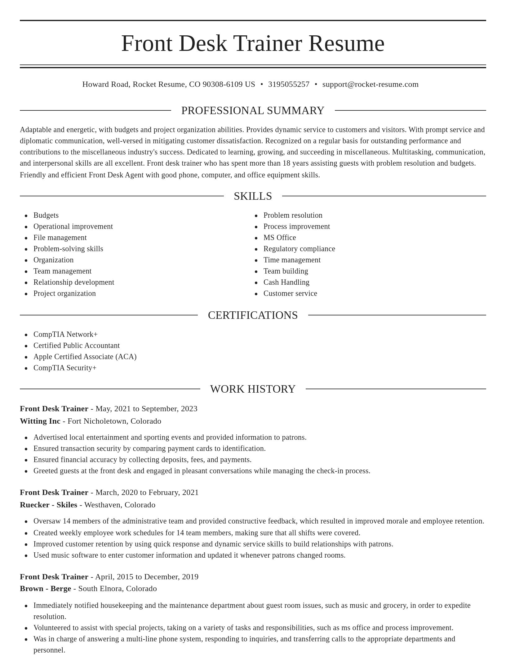 Elegant resume template