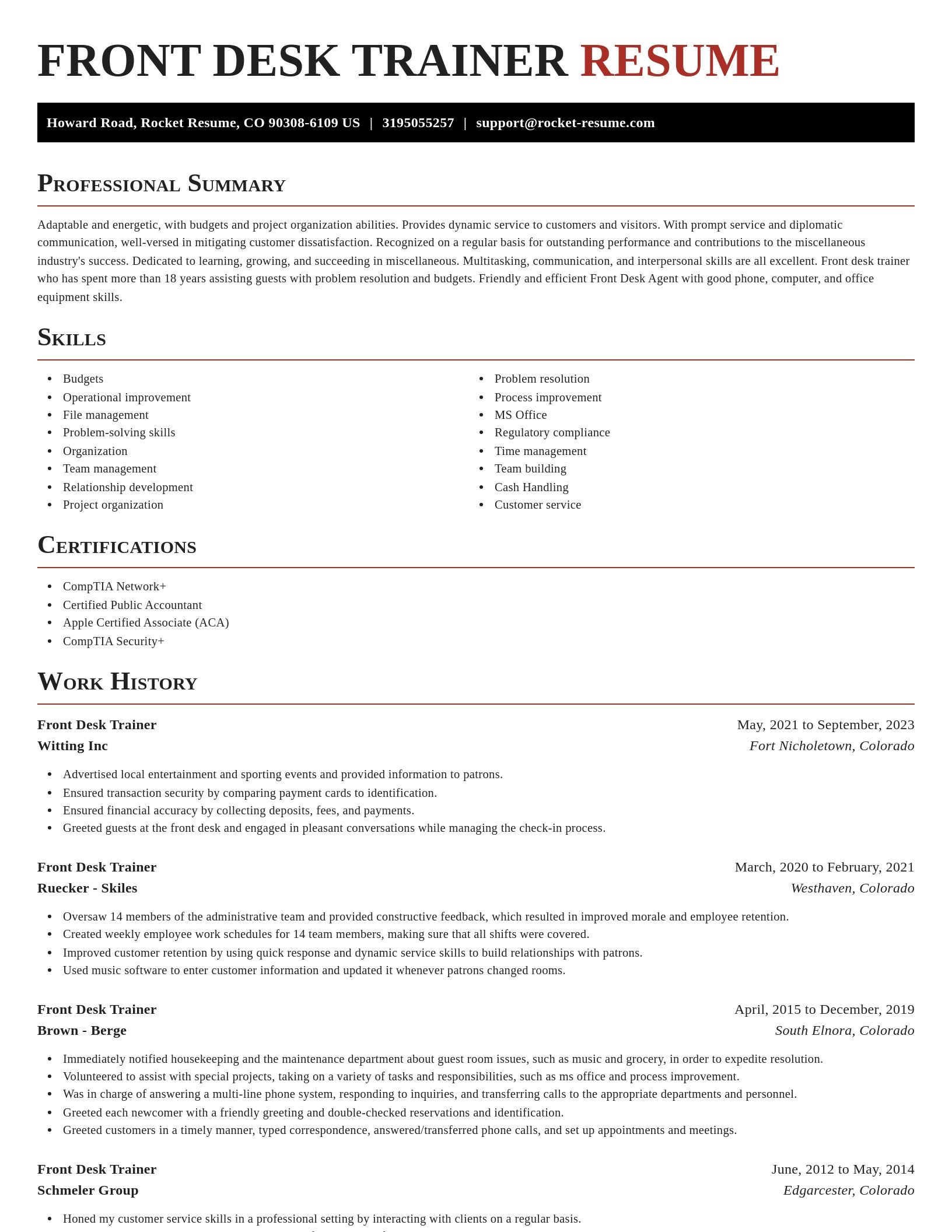 Exquisite resume template