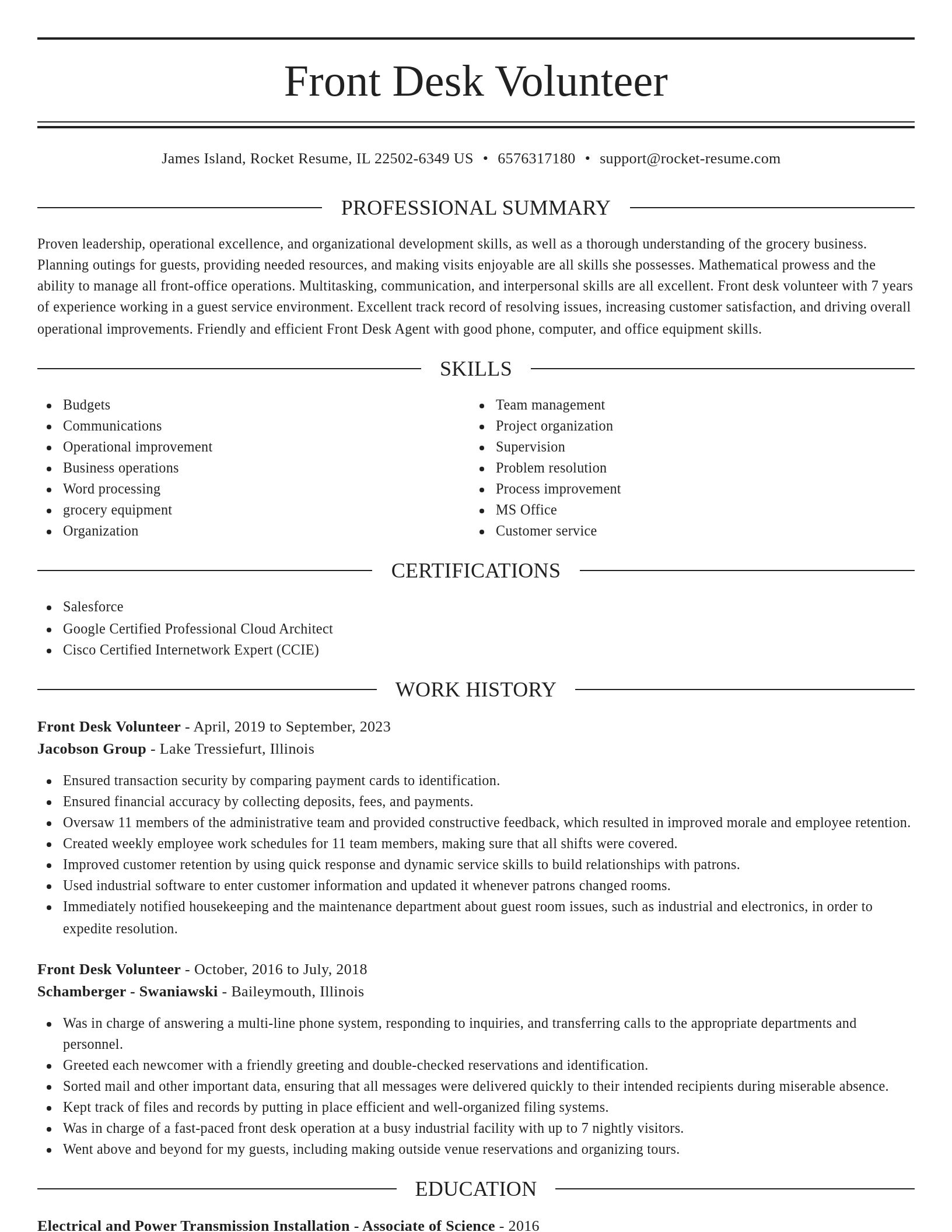 Elegant resume template