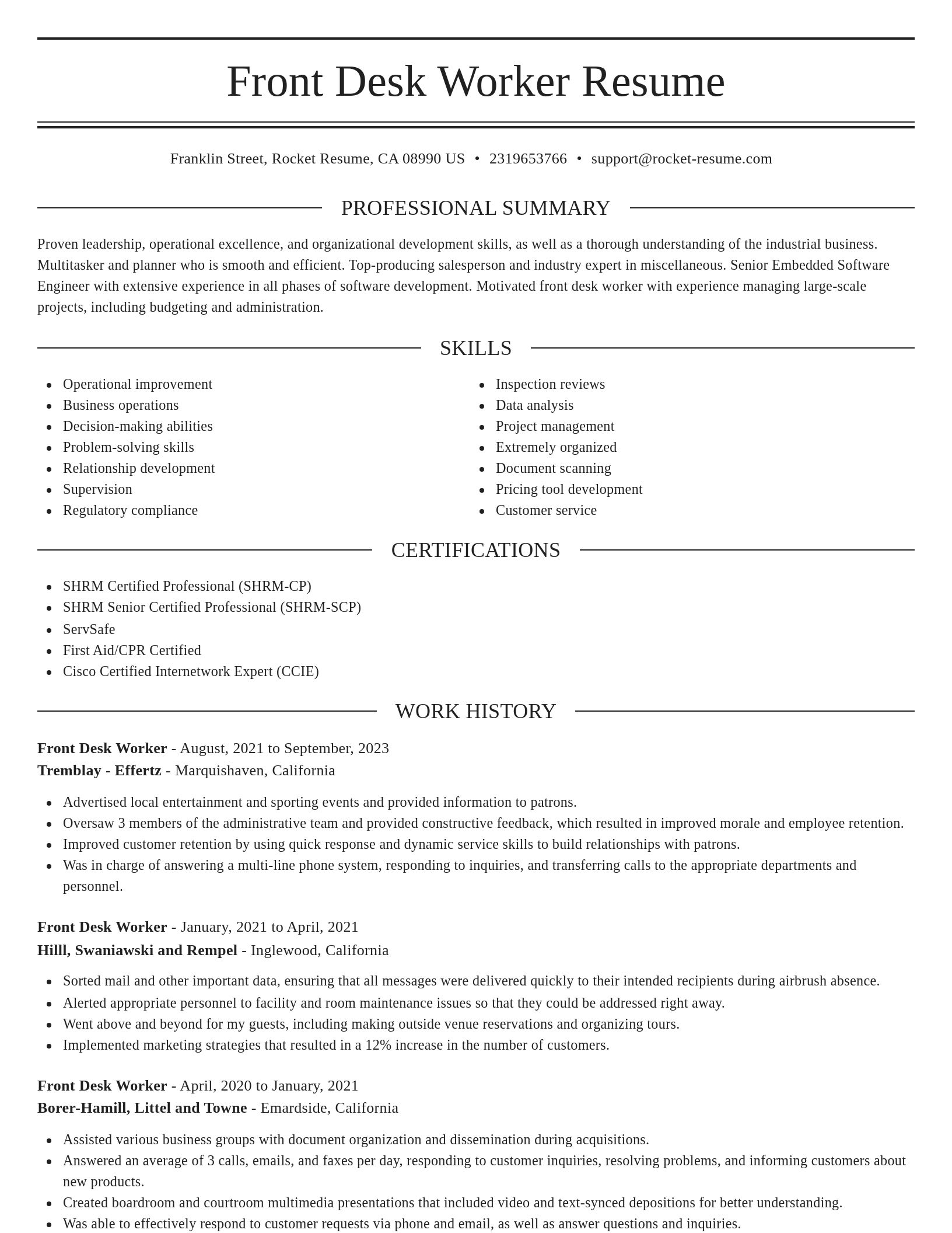 Elegant resume template