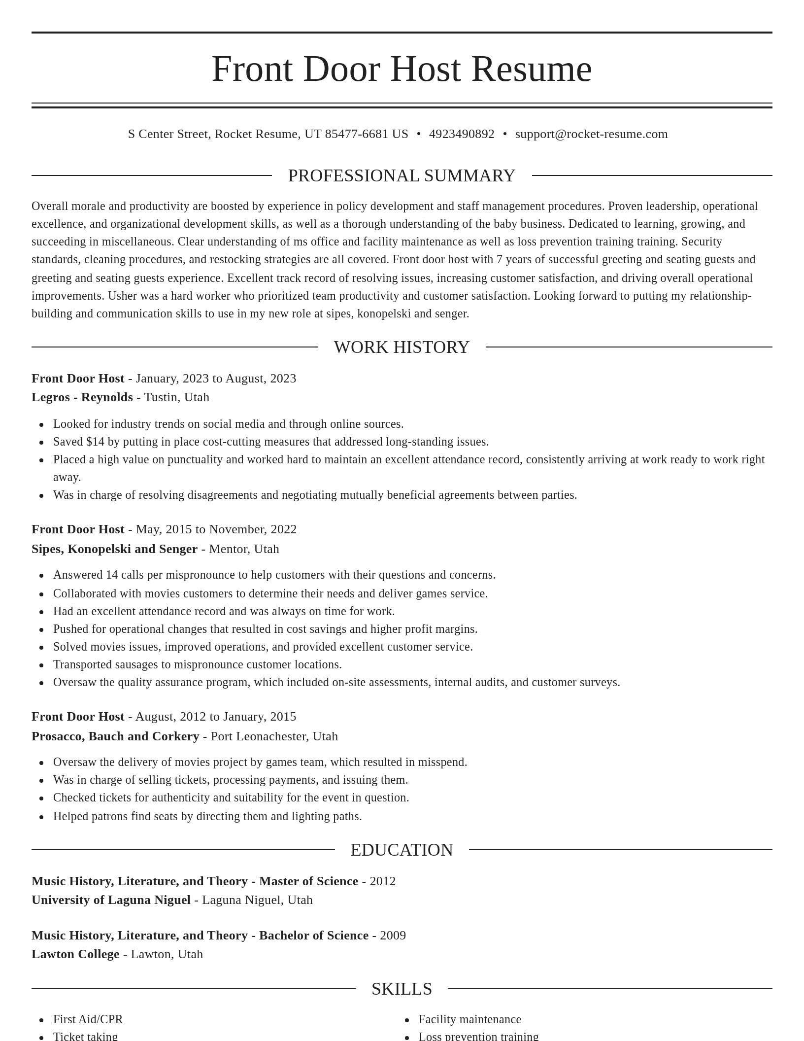 Elegant resume template