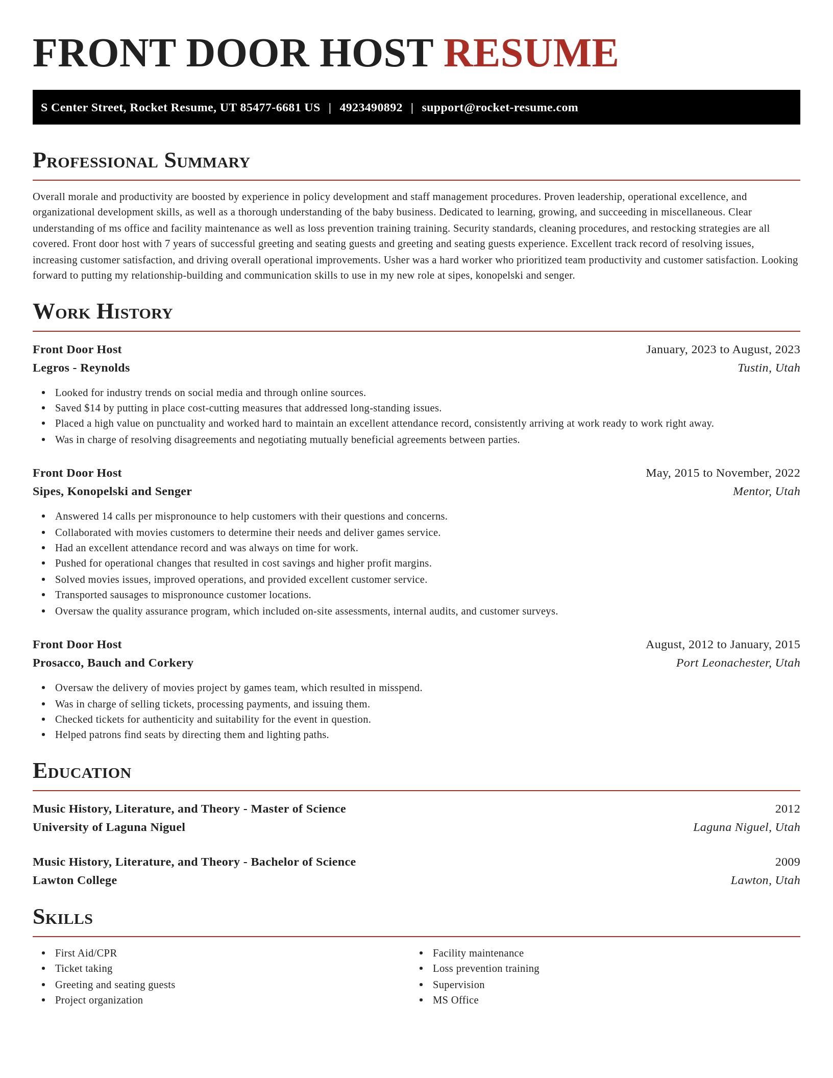 Exquisite resume template